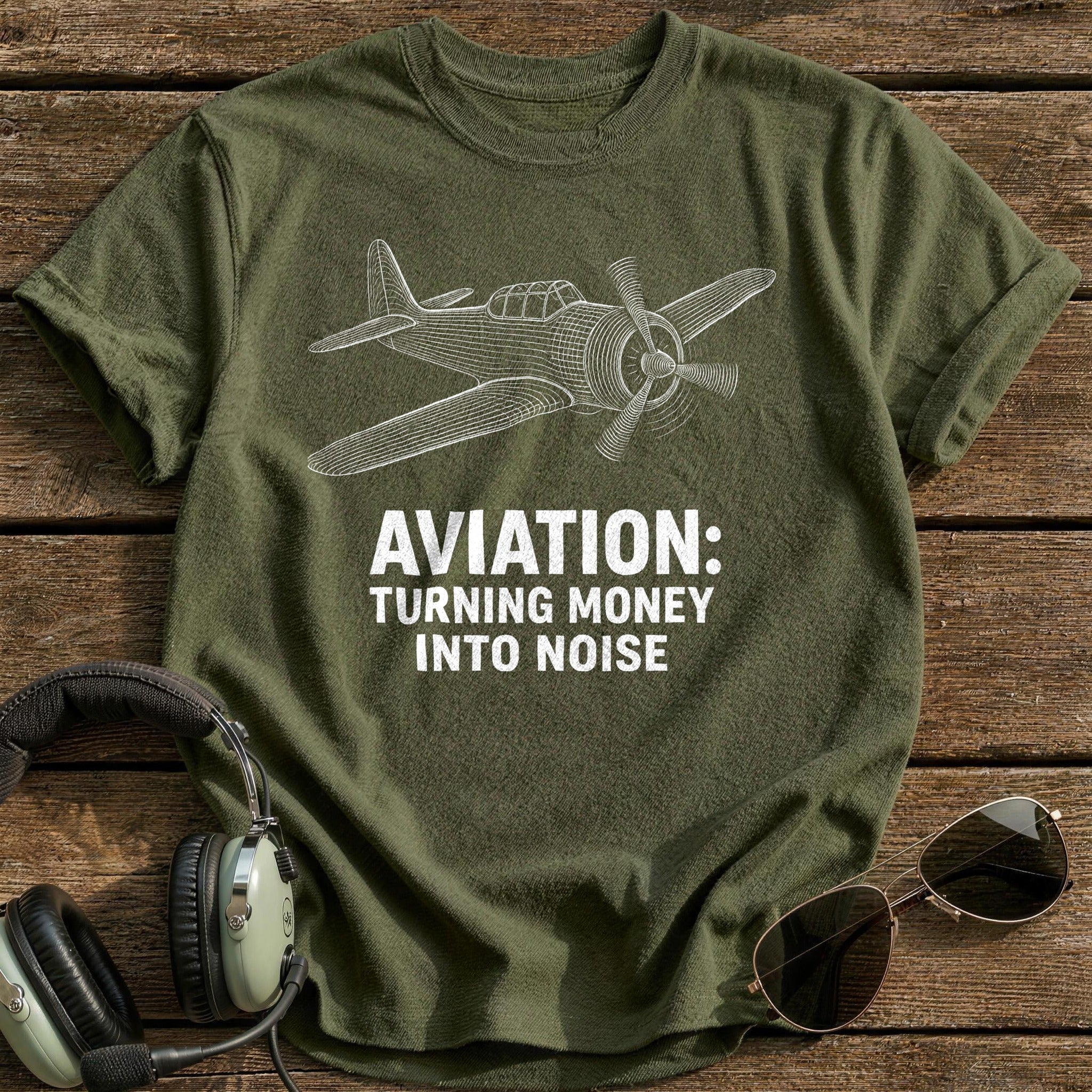 Money Into Noise 14 T-Shirt - Military Green