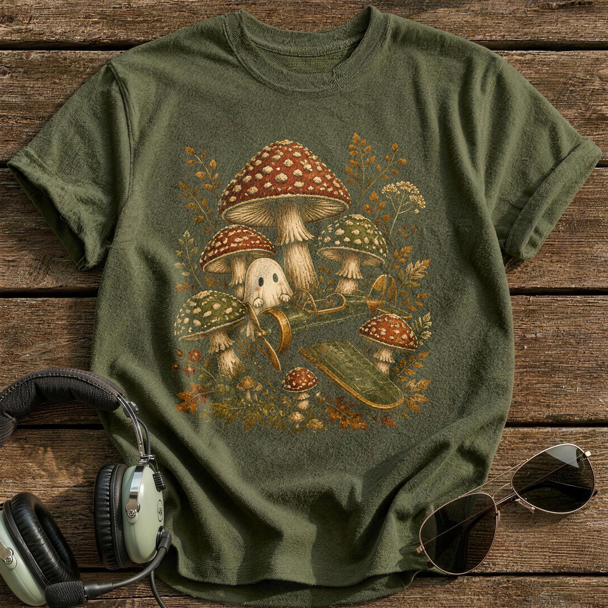 Mushroom Ghost Plane 76 - Military Green