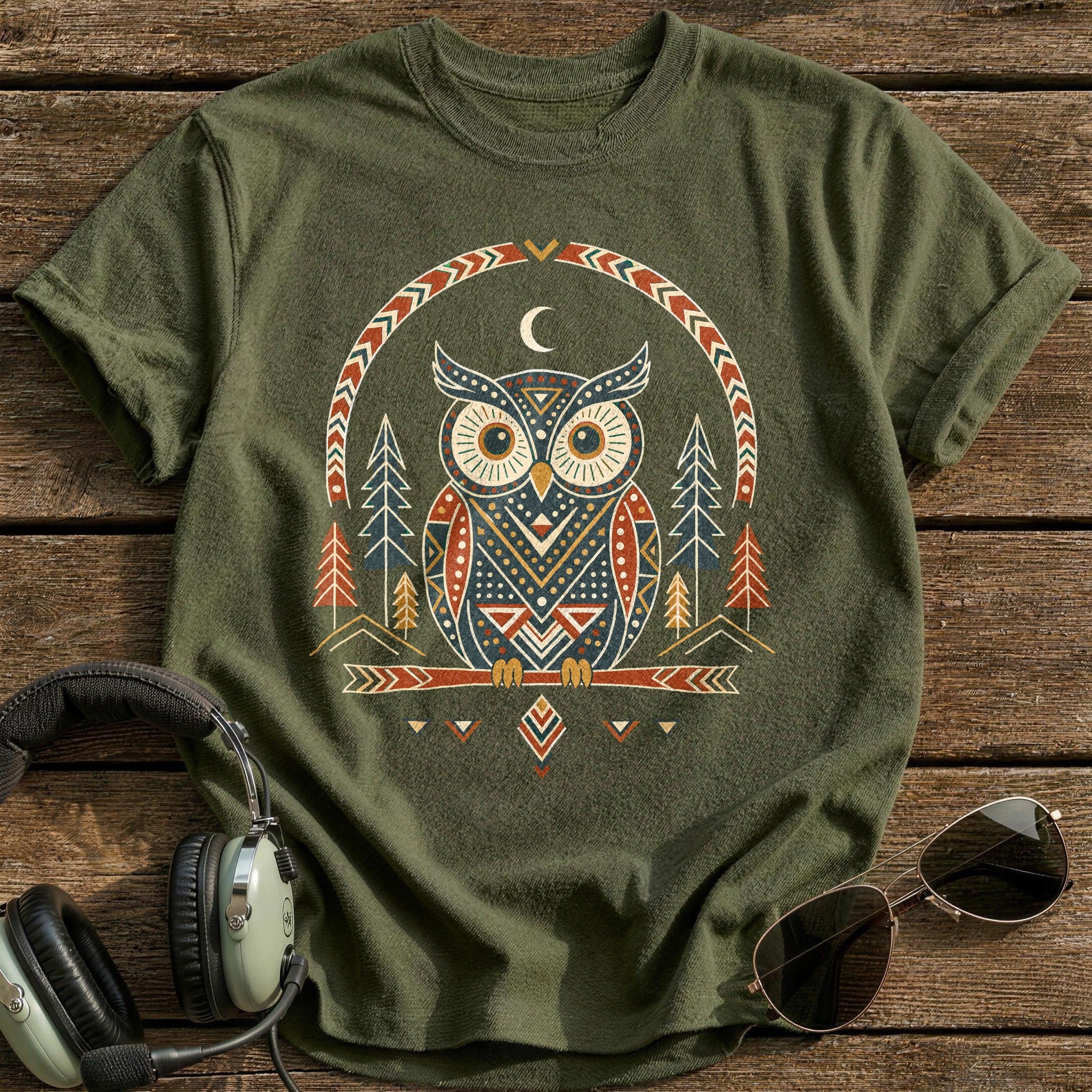 Night Guardian T-Shirt - Military Green
