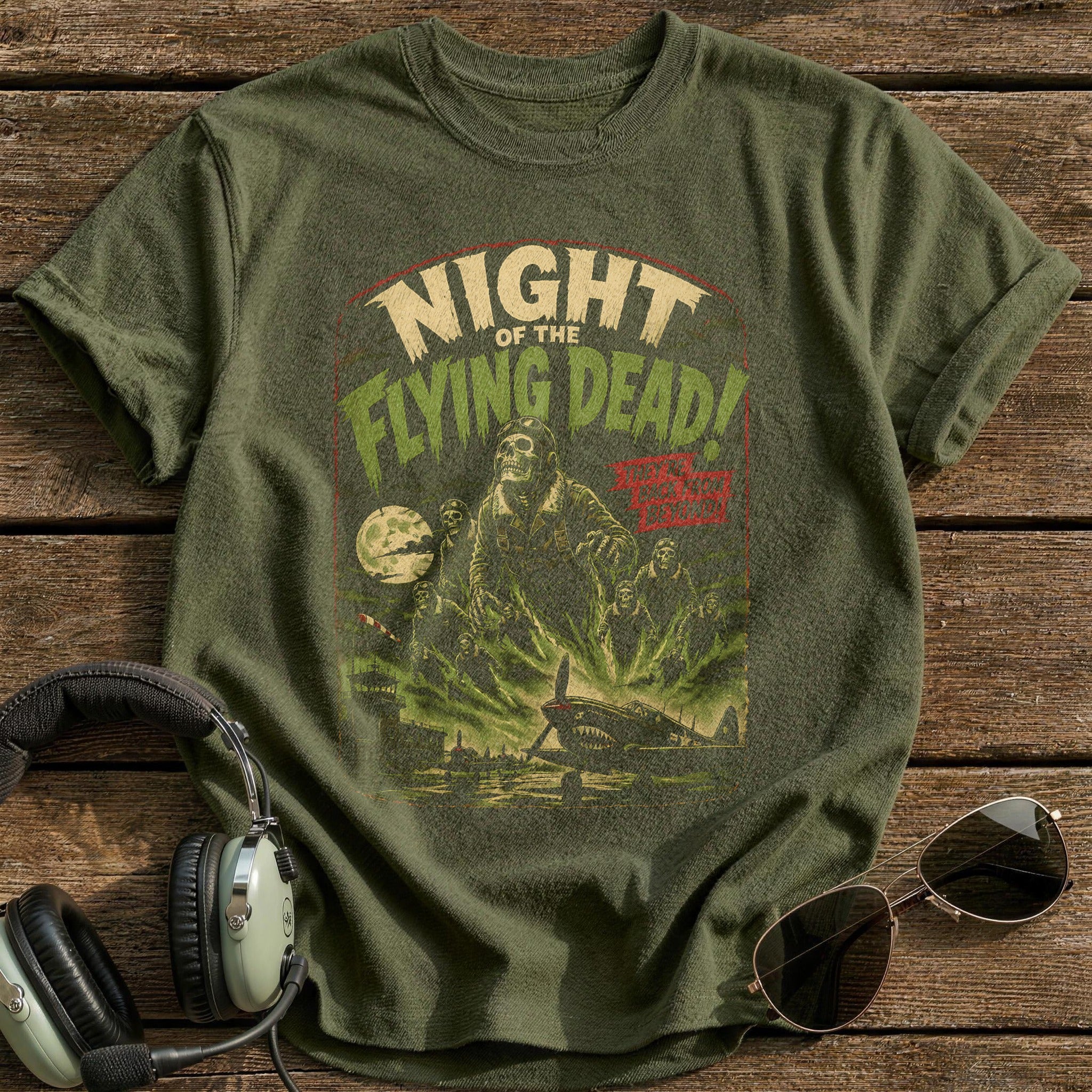 Night Of The Flying Dead 13 T-Shirt - Military Green