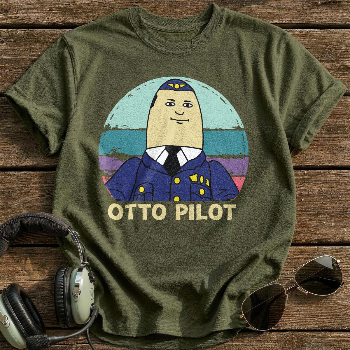Otto Pilot T-Shirt - Military Green