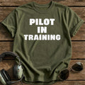 Pilot In Training T-Shirt - Military Green