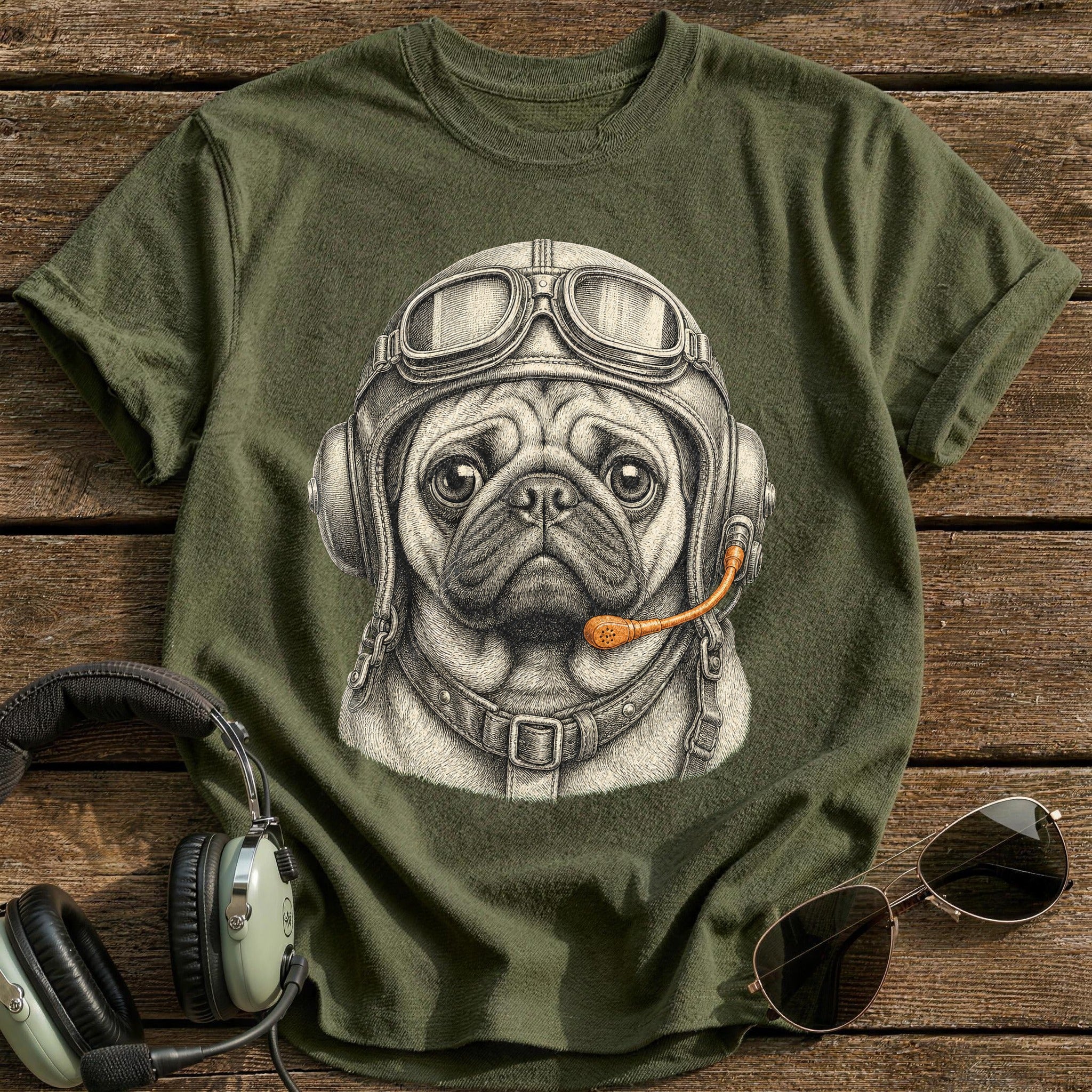 Pilot's Best Friend T-Shirt - Military Green