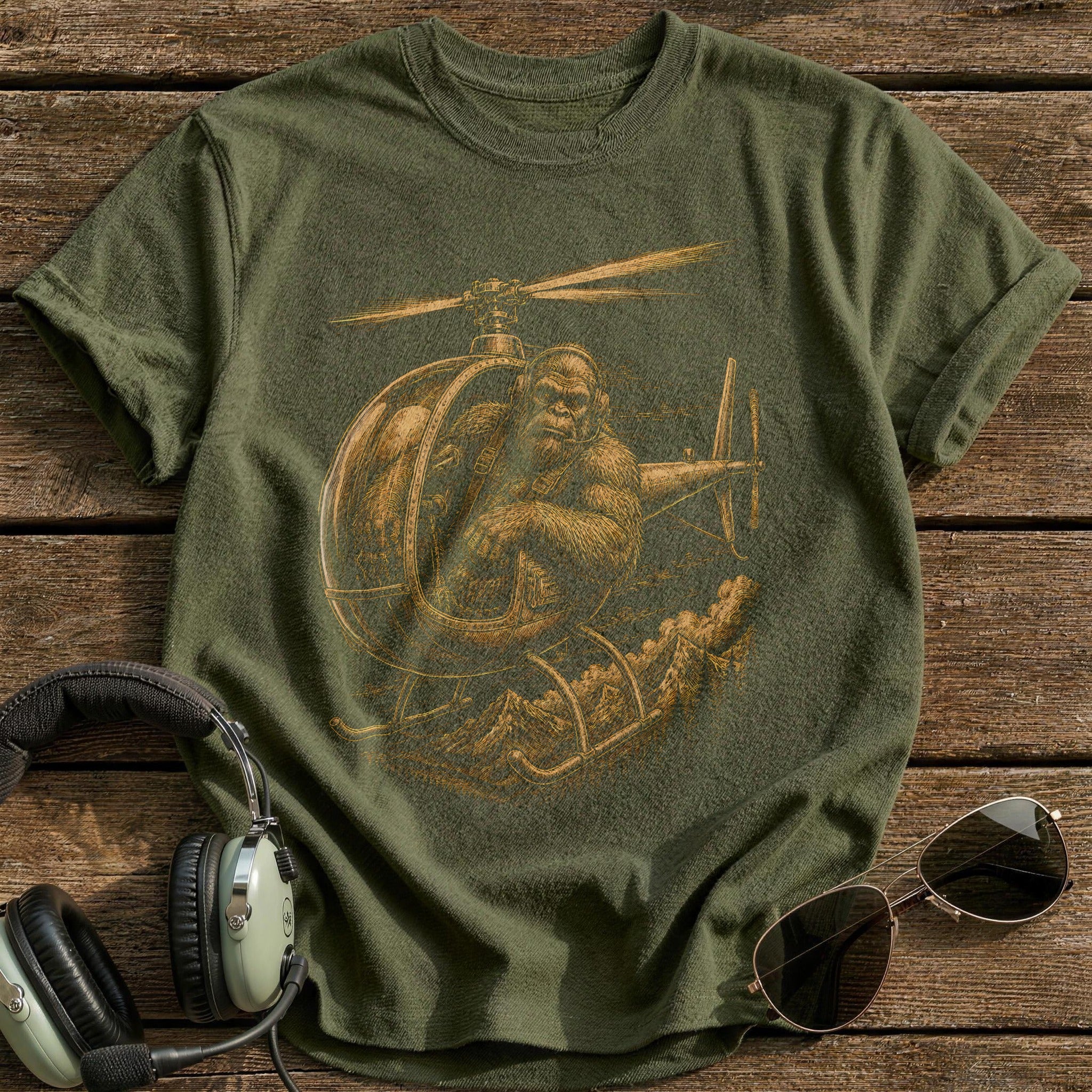 Piloting Helicopter 20 - Military Green