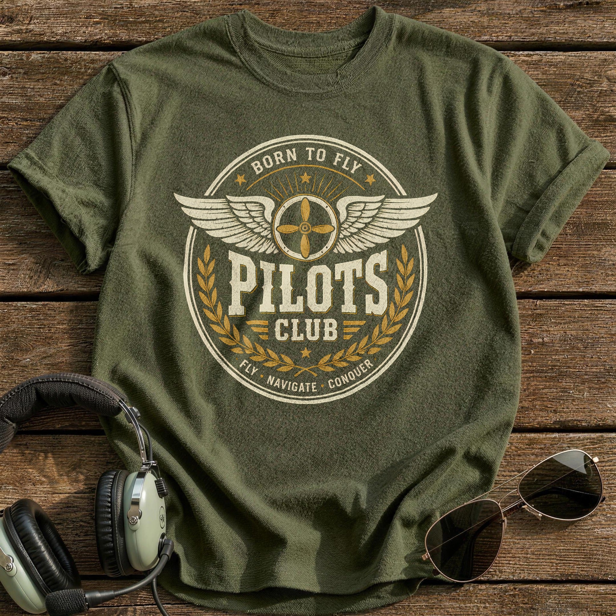 Pilots Club Roundel 83 T-Shirt - Military Green