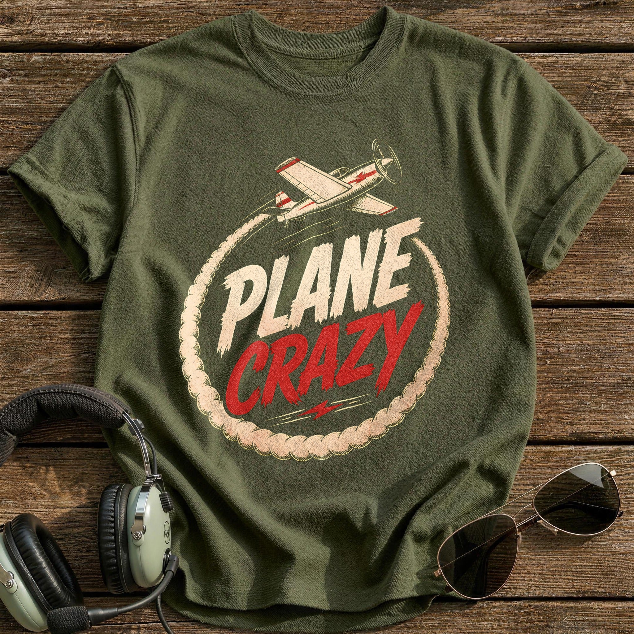 Plane Crazy 58 T-Shirt - Military Green