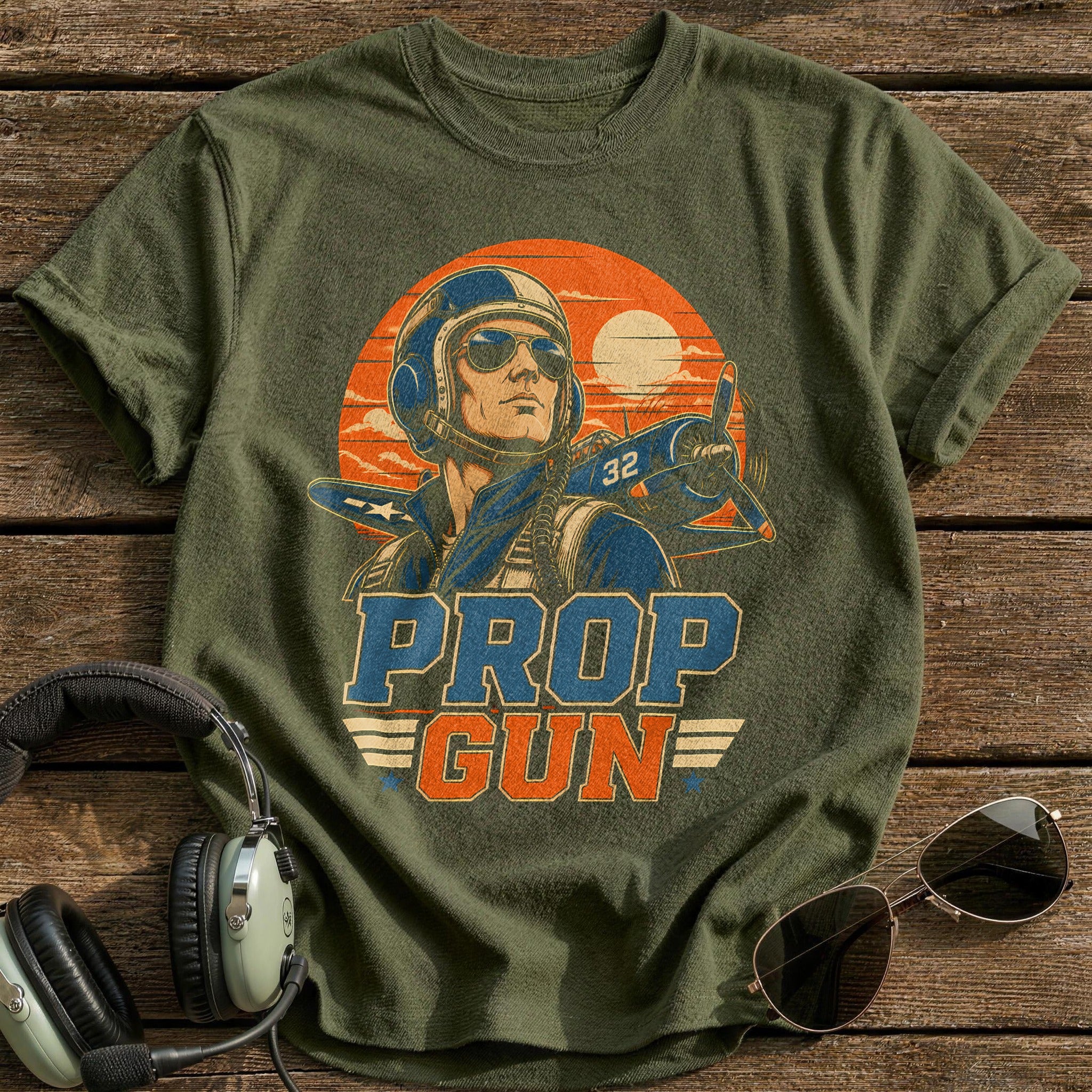 Prop Gun T-Shirt - Military Green