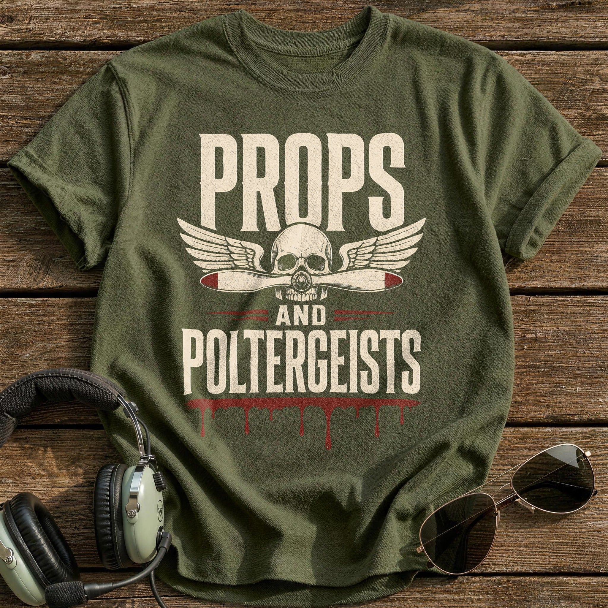 Props And Poltergeists 12 T-Shirt - Military Green