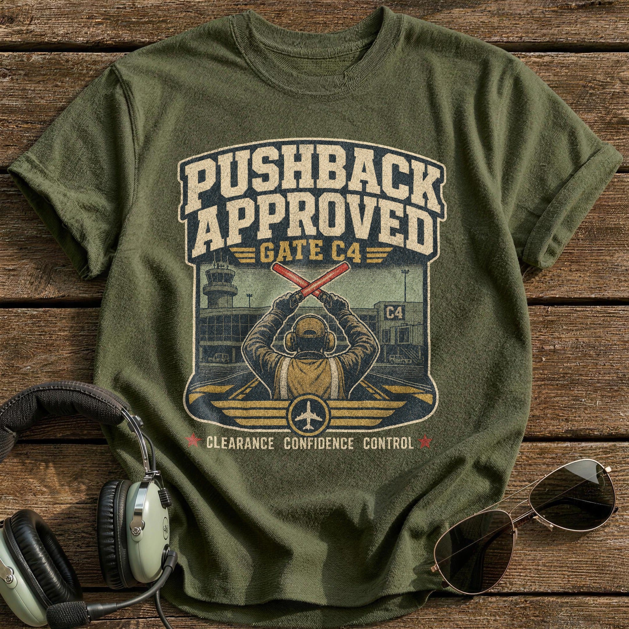 Pushback Approved T-Shirt - Military Green