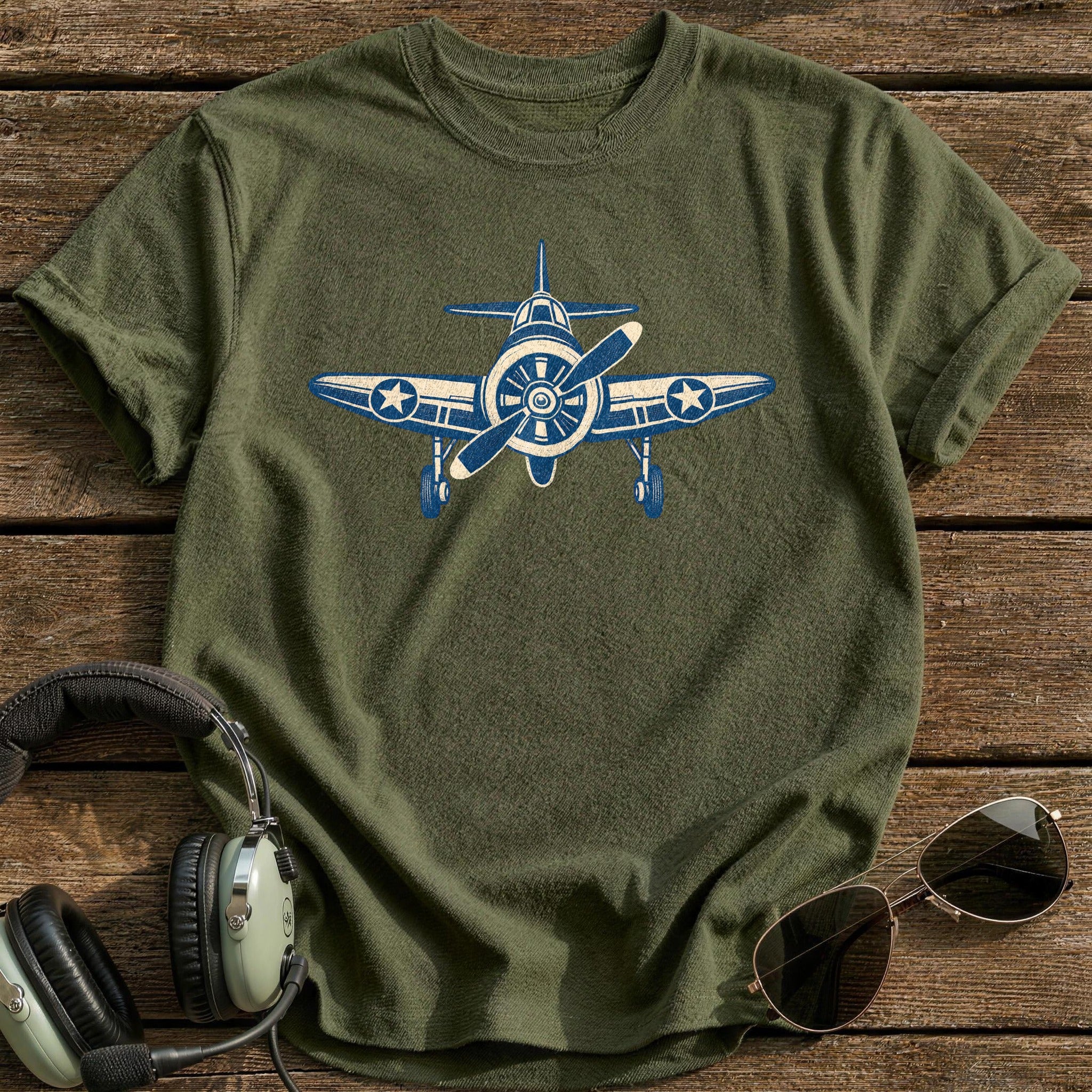 Radial Engine T-Shirt - Military Green