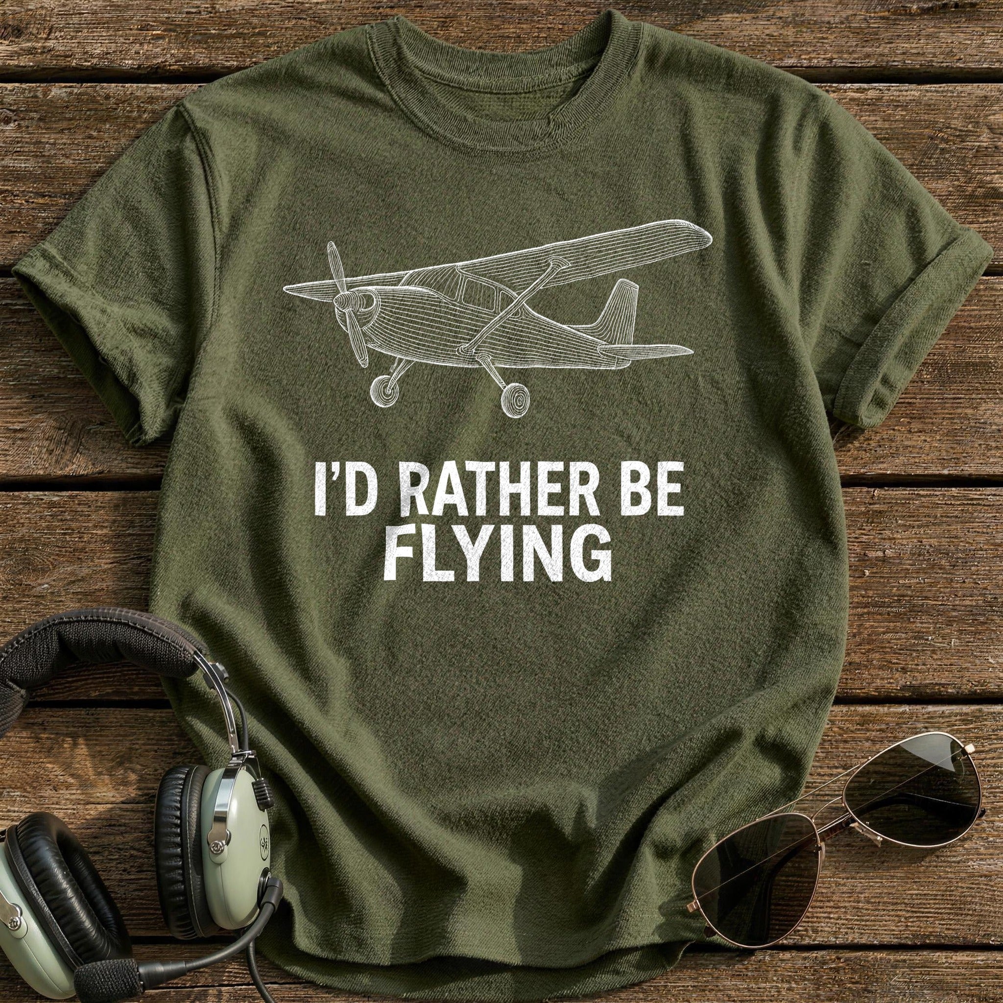 Rather Be Flying 12 T-Shirt - Military Green