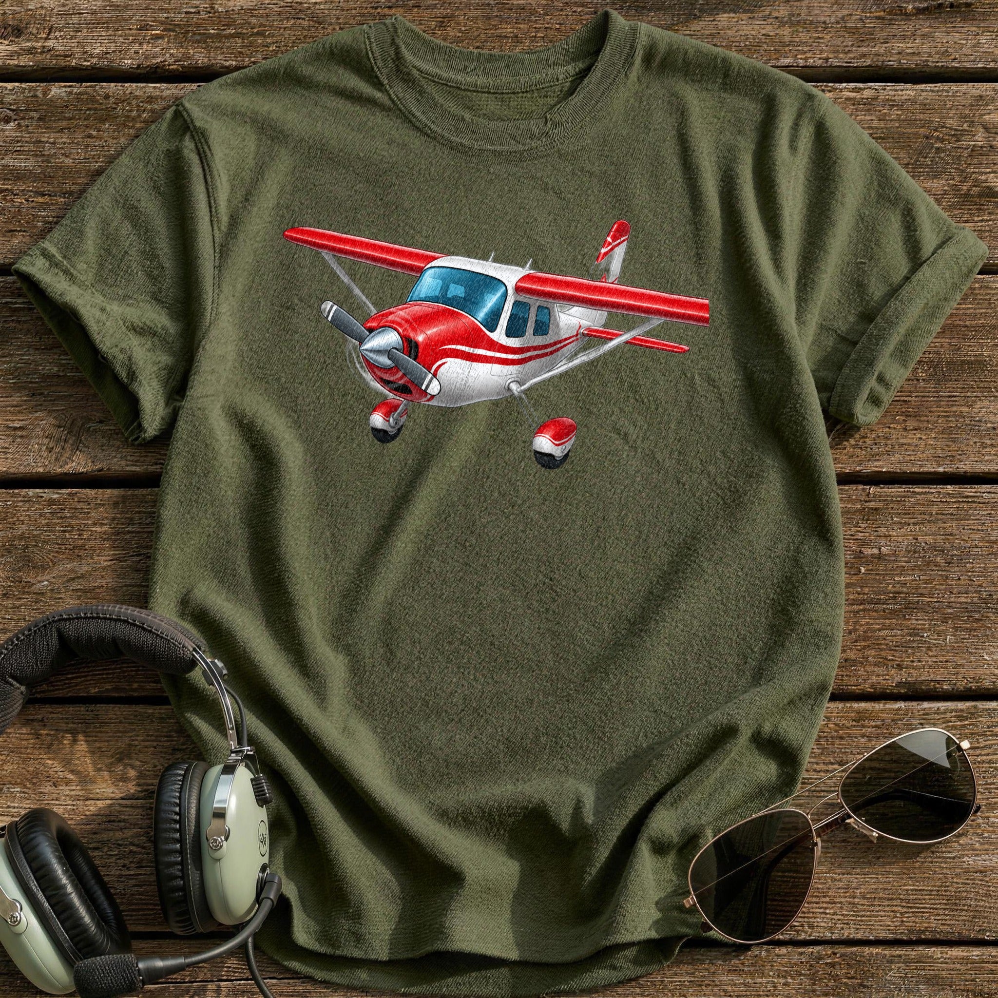 Red And White Climber - Military Green