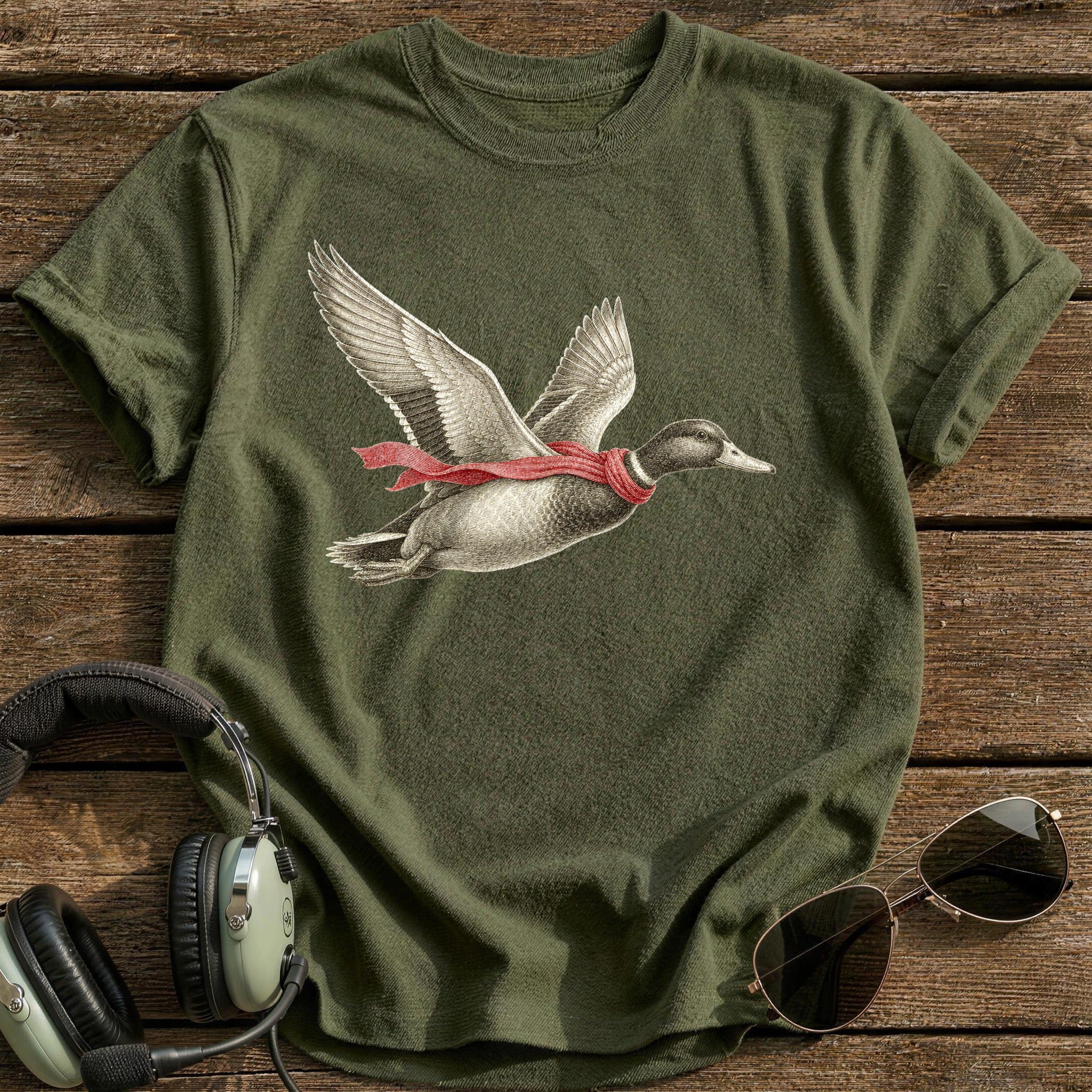 Red Scarf Formation T-Shirt - Military Green