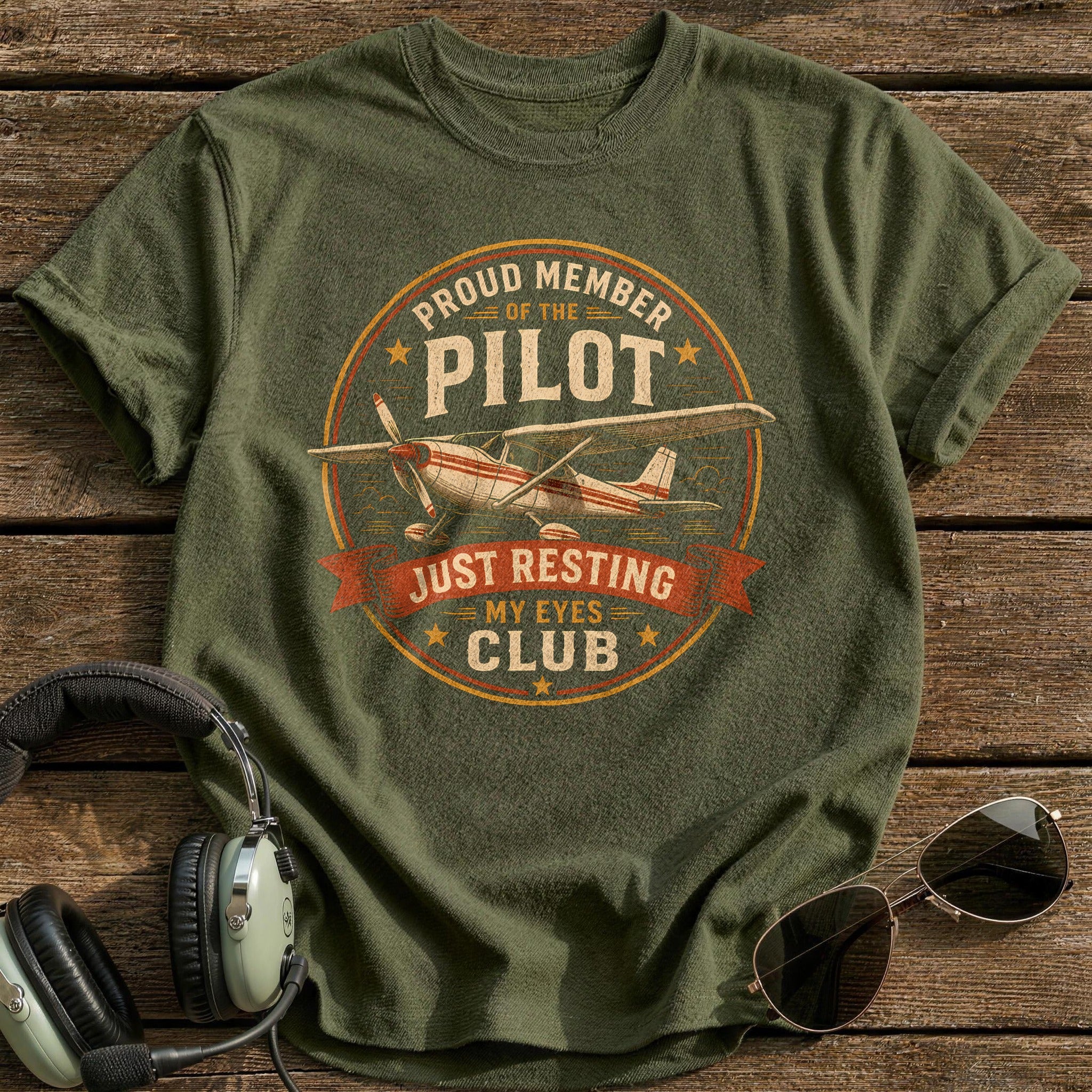 Resting Eyes Club - Military Green