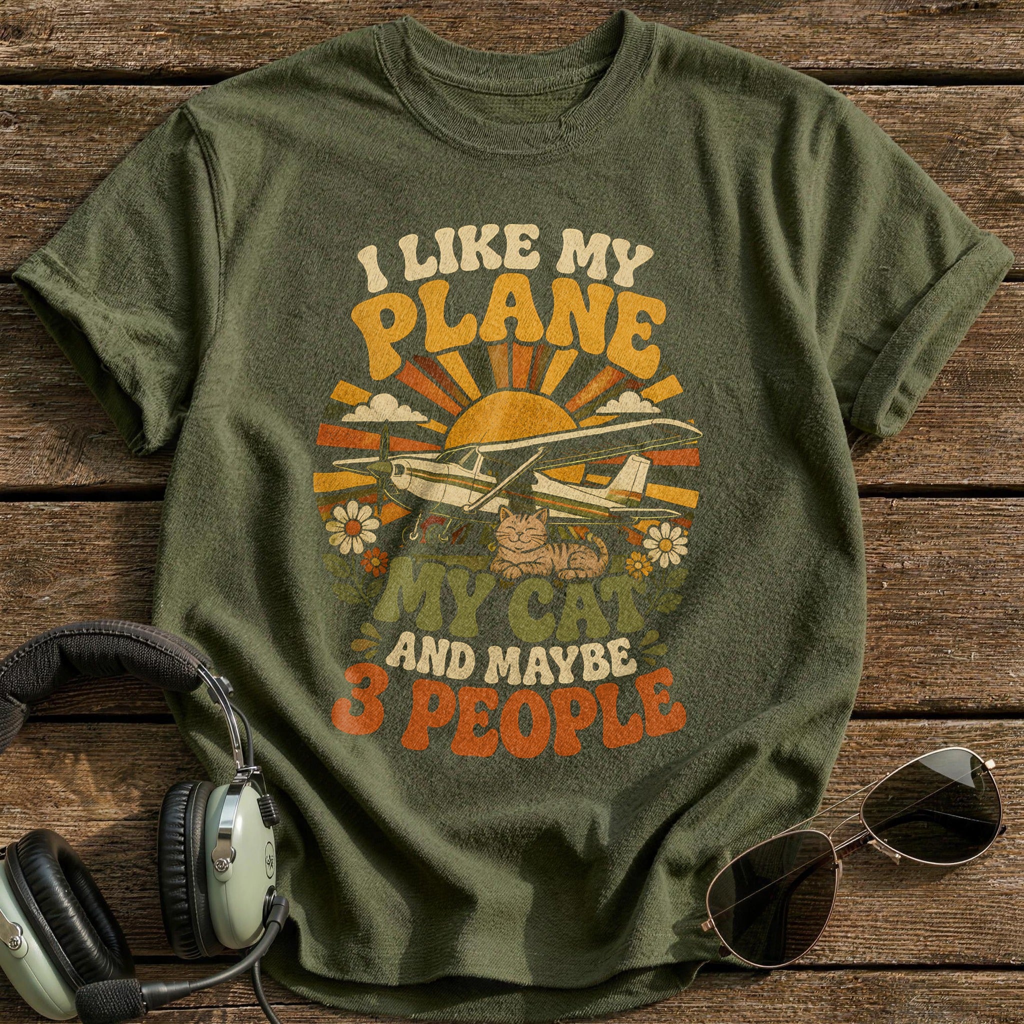 Retro 70s Groovy 22 - Military Green