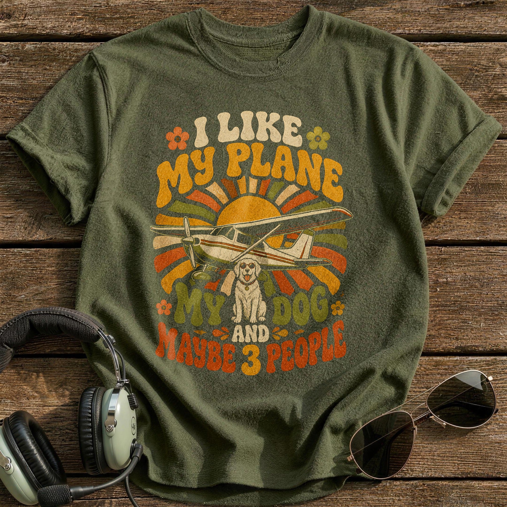 Retro 70s Groovy 79 - Military Green