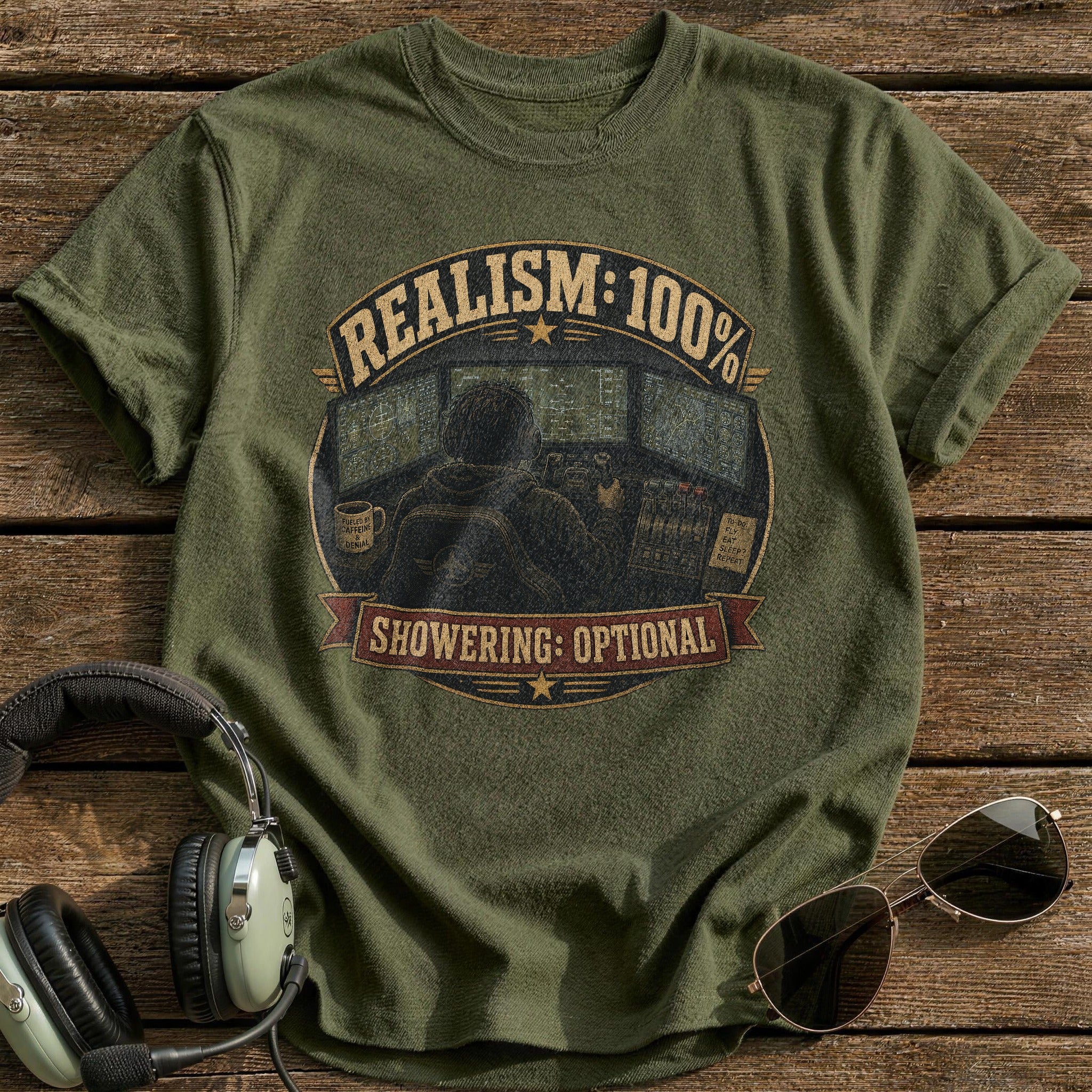 Showering Optional T-Shirt - Military Green