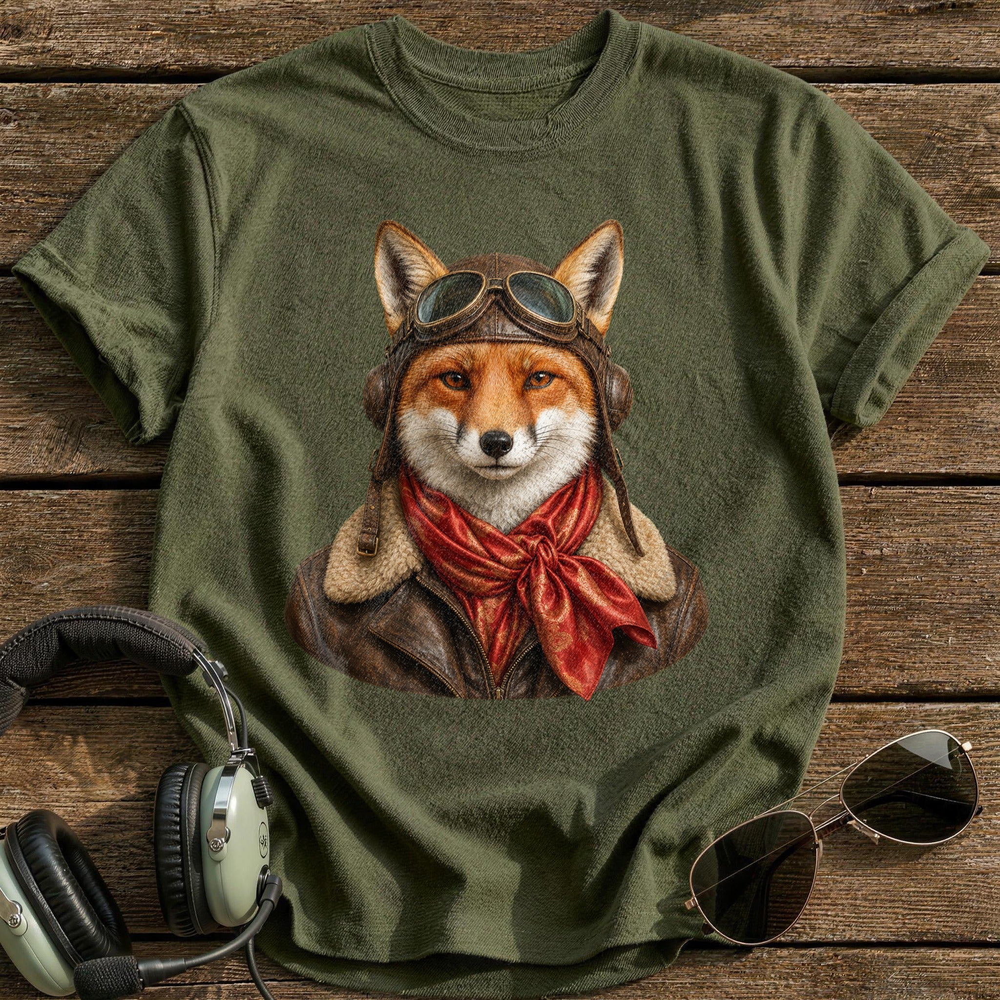 Silk Scarf Pilot - Military Green