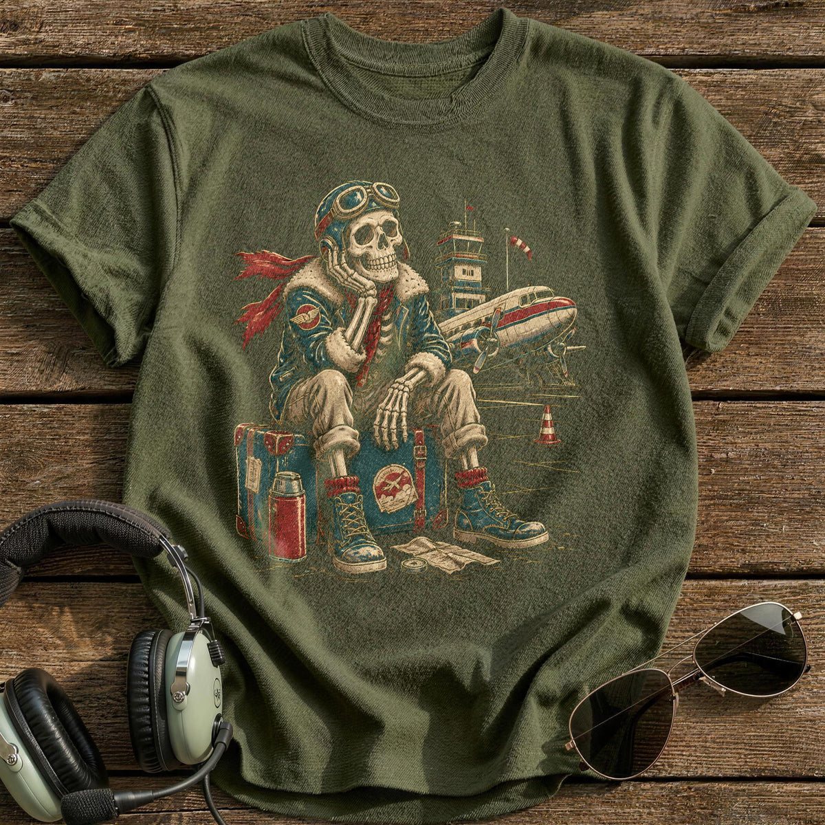 Skeleton Crew Sortie T-Shirt - Military Green
