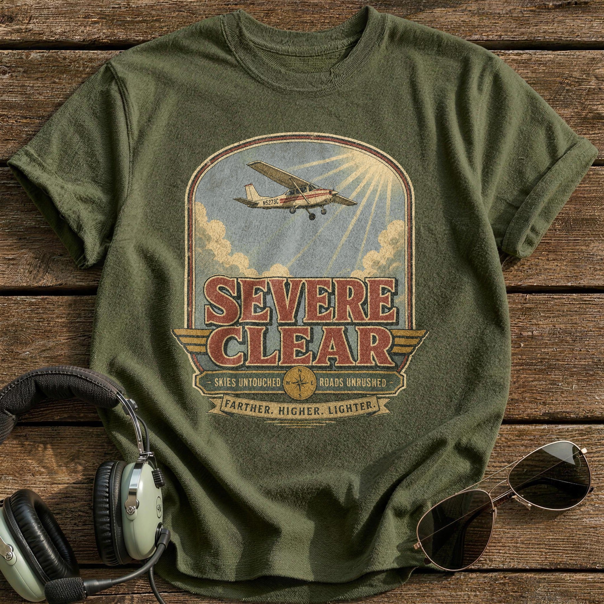 Skies Untouched T-Shirt - Military Green