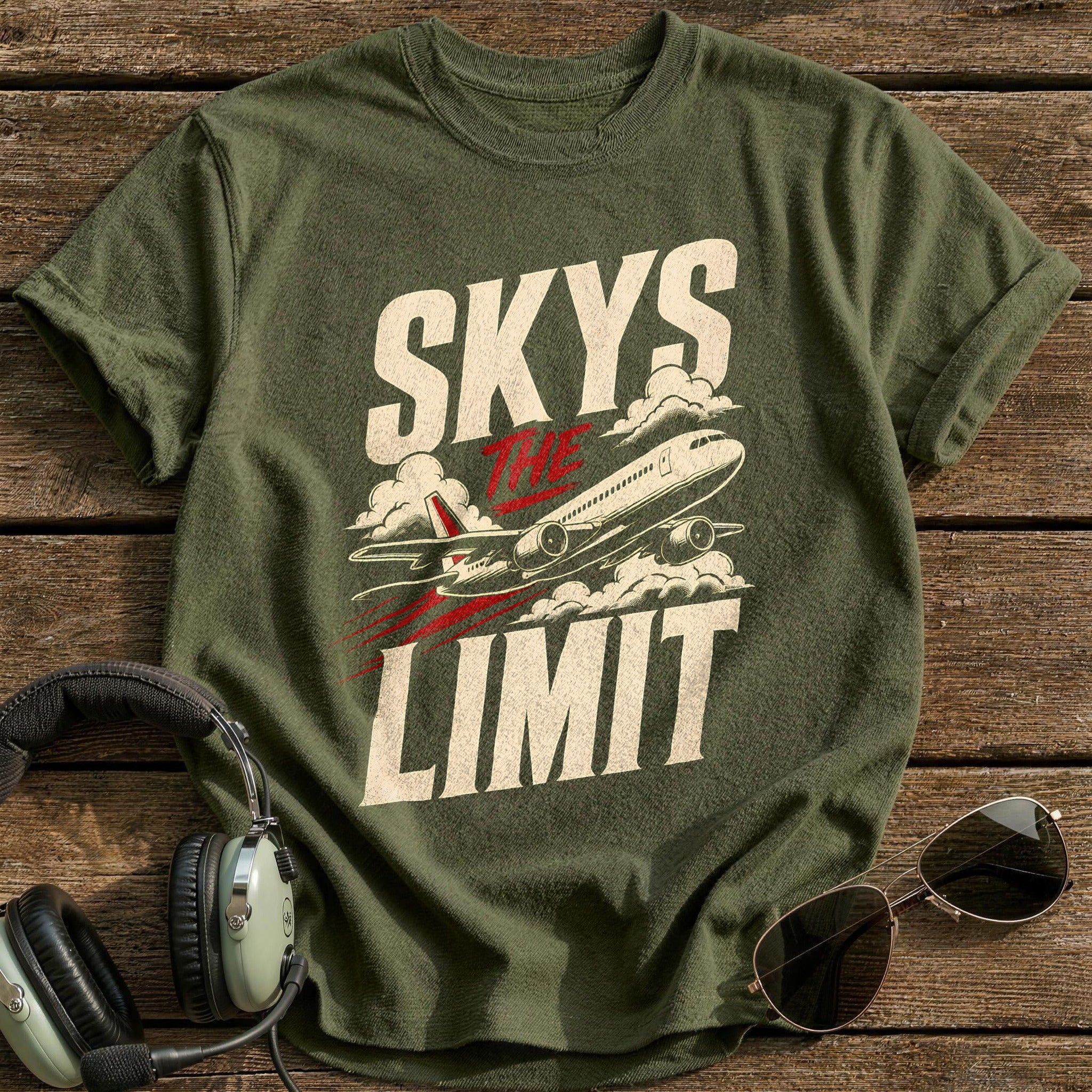 Skys The Limit 98 T-Shirt - Military Green