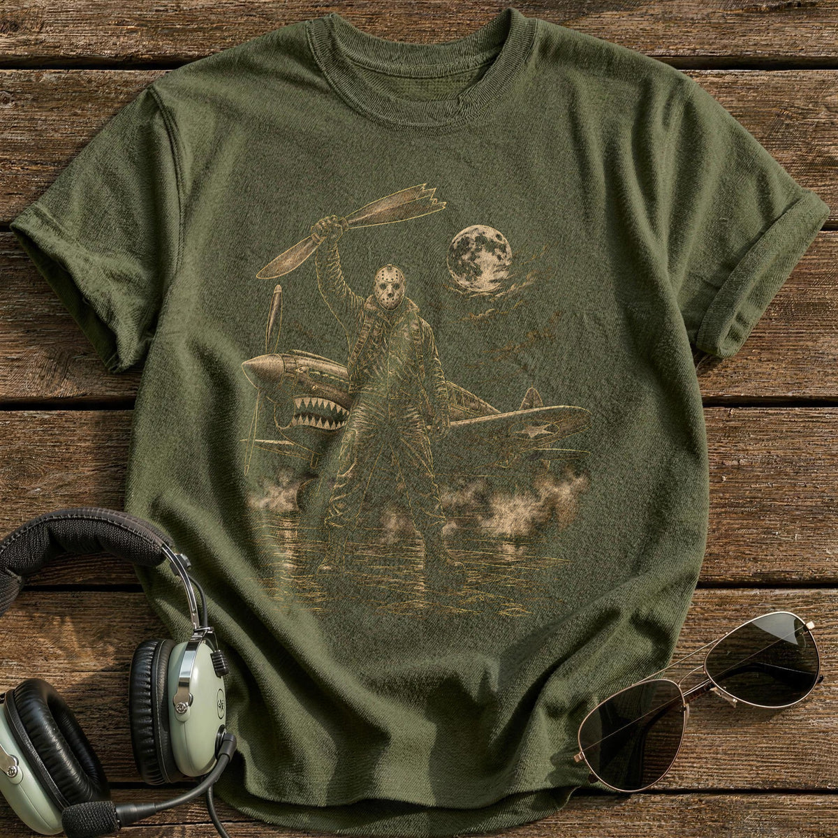 Slasher Scene 78 T-Shirt - Military Green