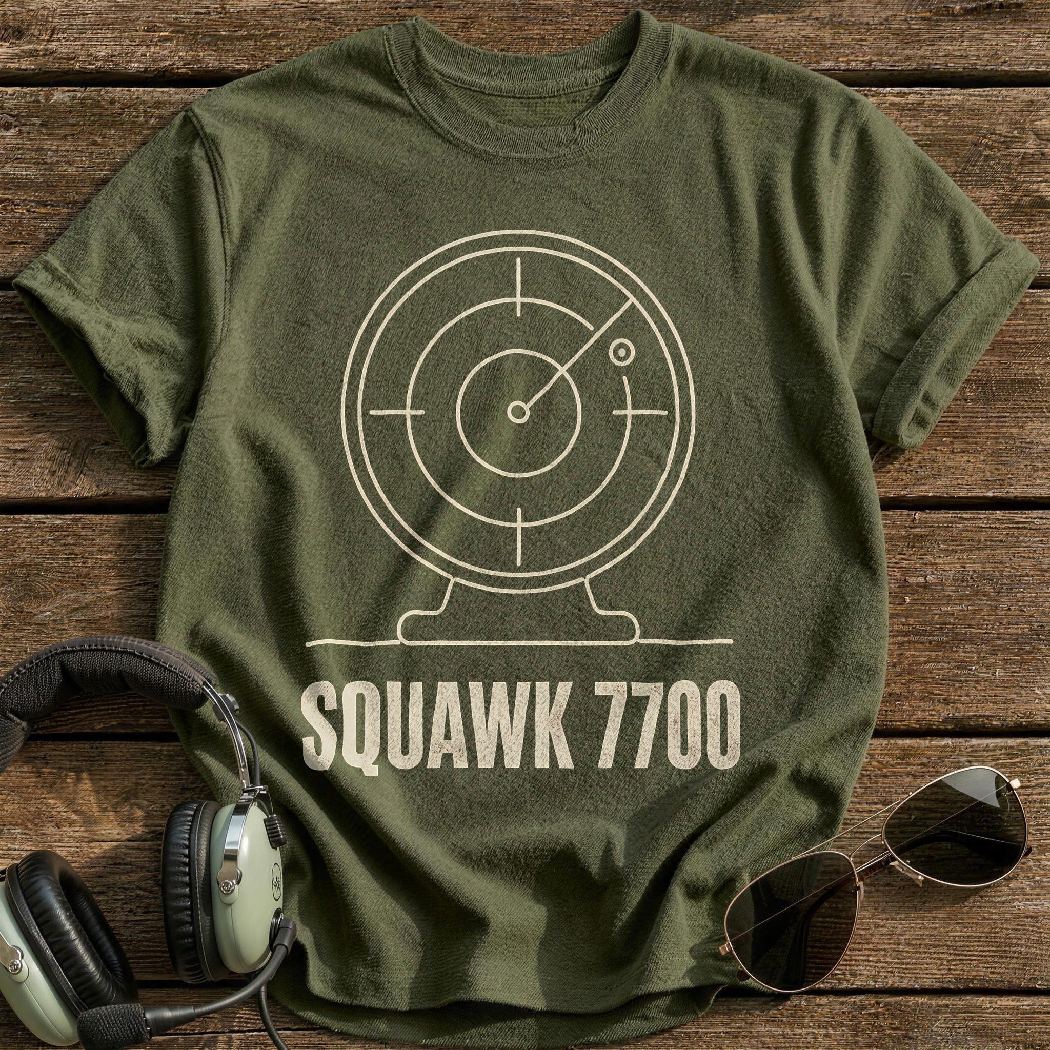 Squawk 7700 16 T-Shirt - Military Green