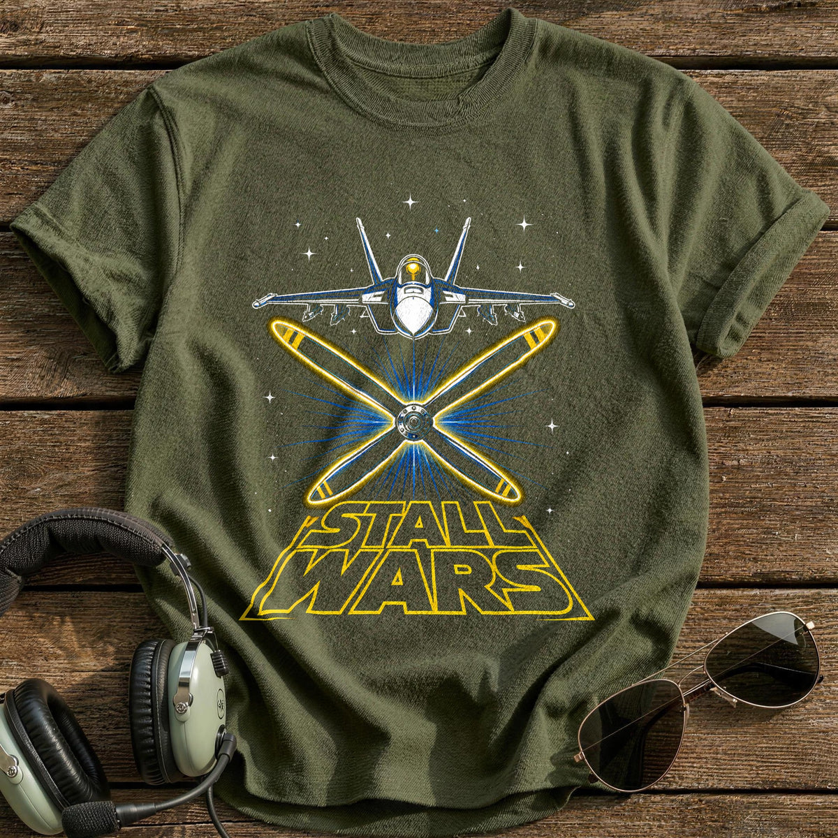 Stall Wars T-Shirt - Military Green