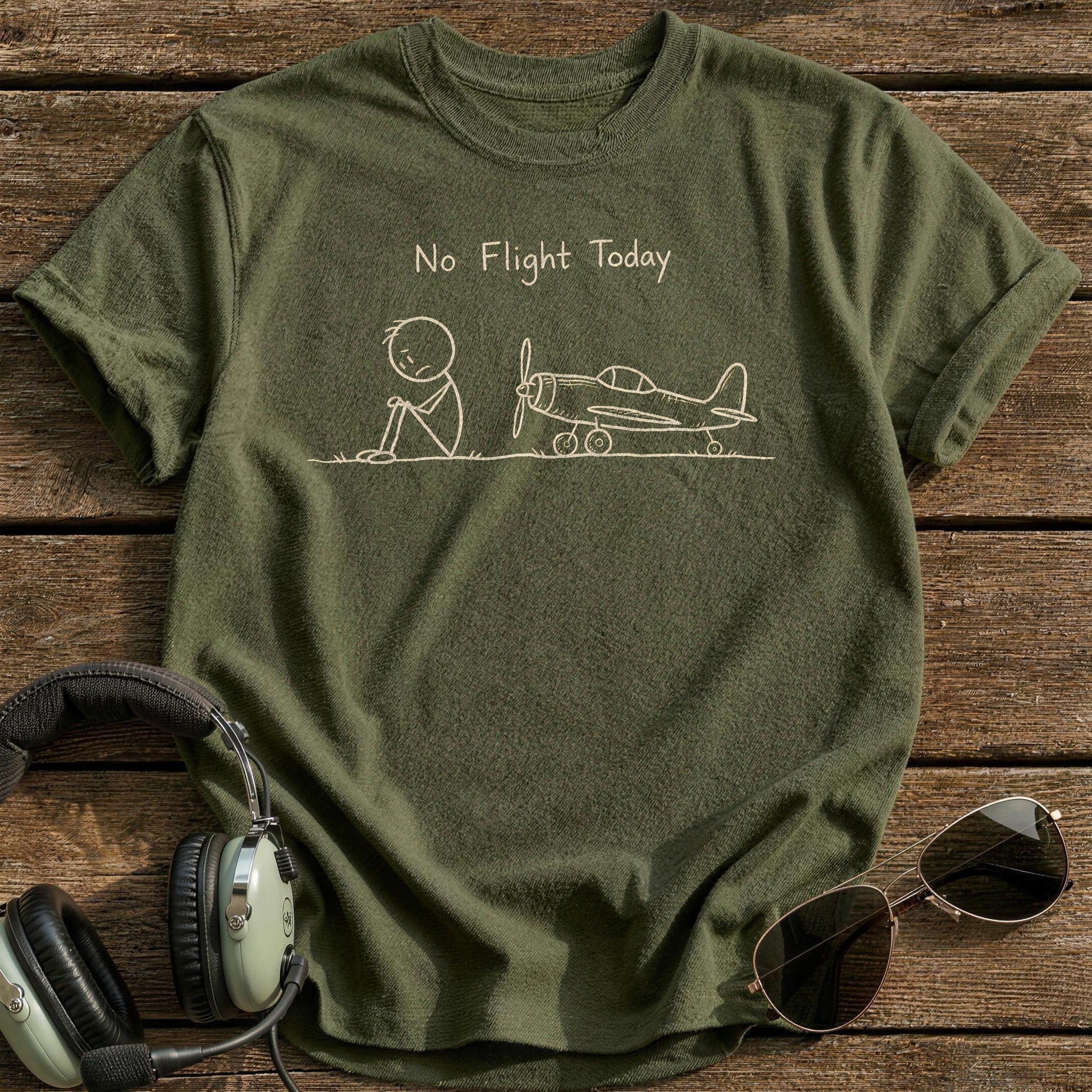 Stickman No Cloud No Flight Today 67 - Military Green