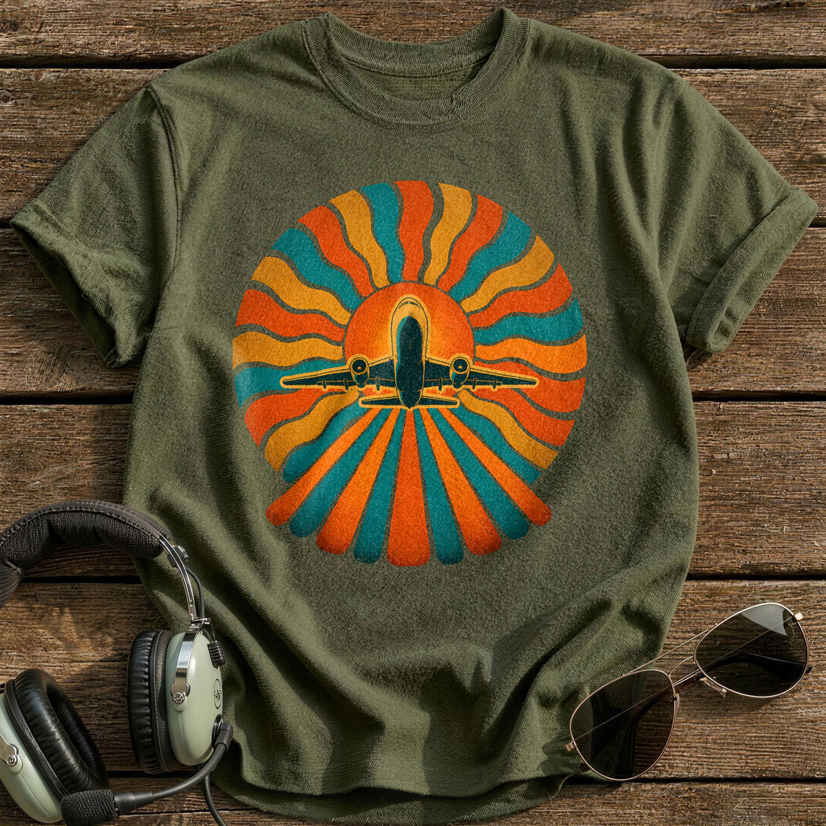 Sunrise Formation T-Shirt - Military Green