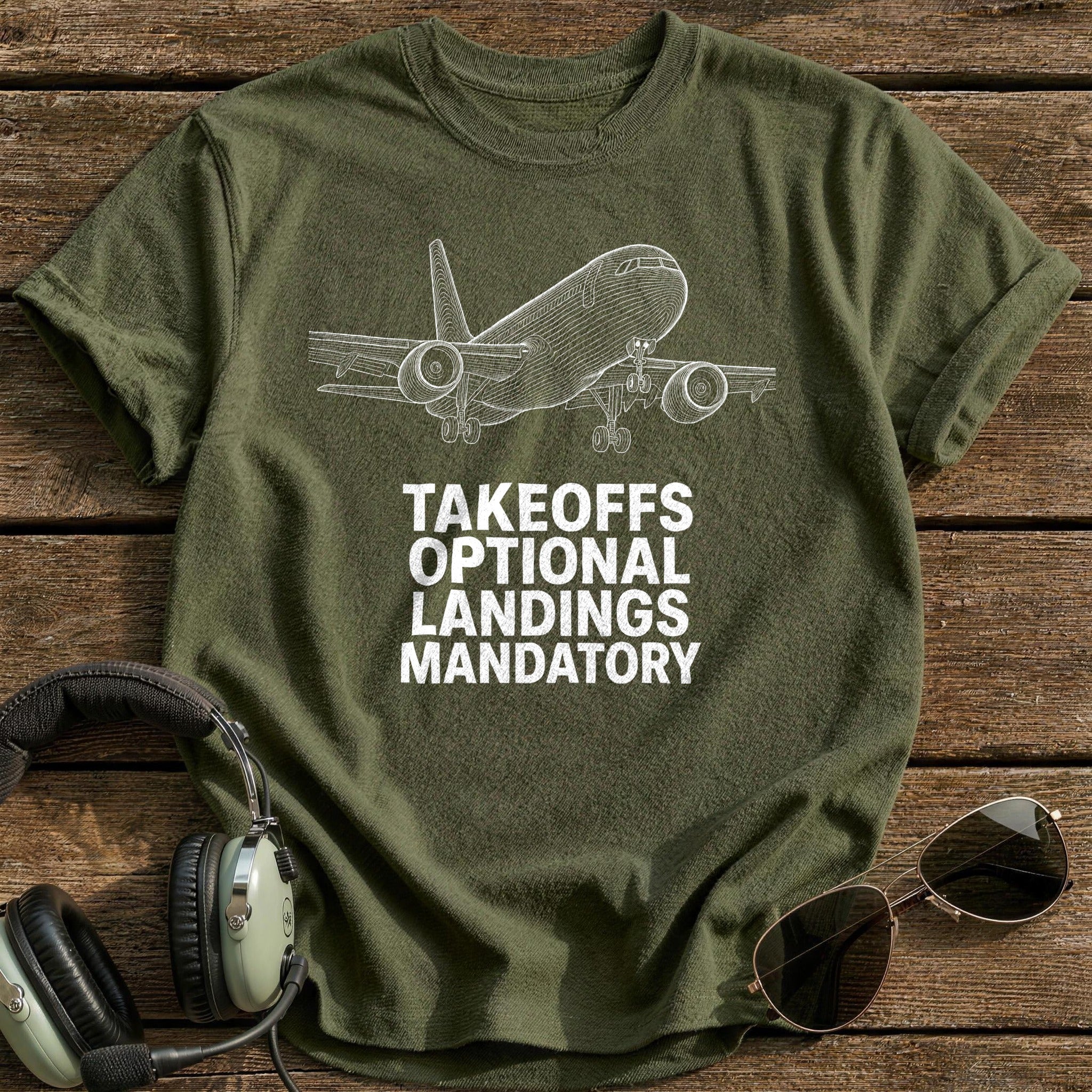 Takeoffs Optional 25 T-Shirt - Military Green