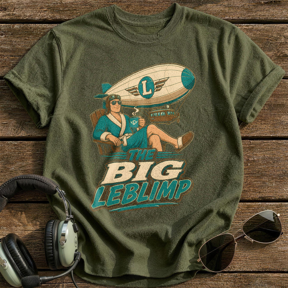 The Big Leblimp T-Shirt - Military Green
