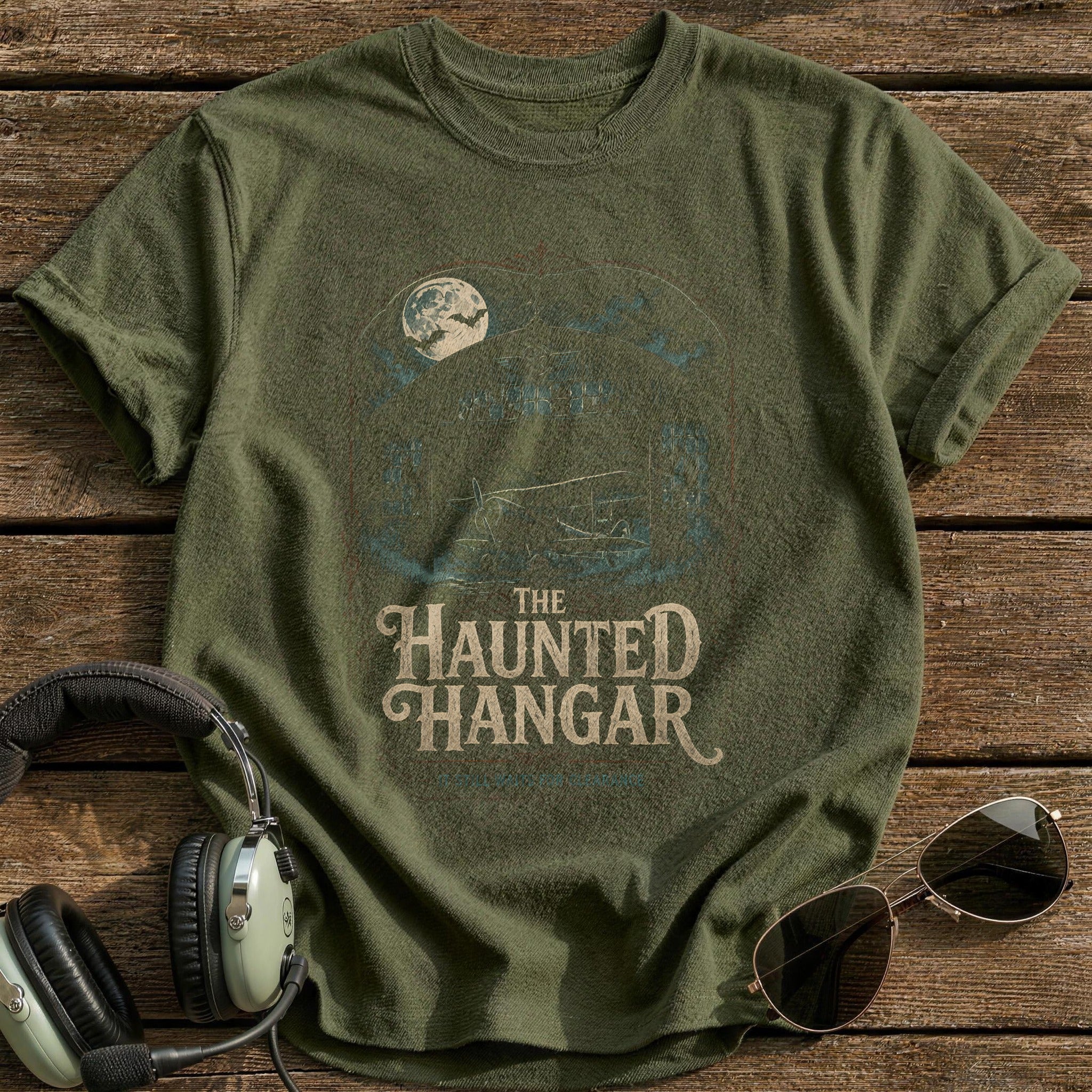 The Haunted Hangar 15 T-Shirt - Military Green