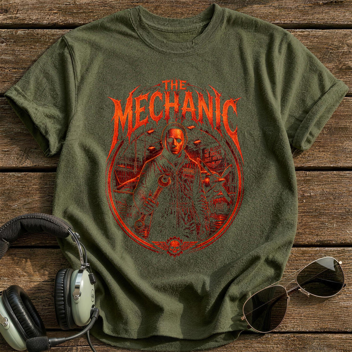 The Mechanic 60 T-Shirt - Military Green