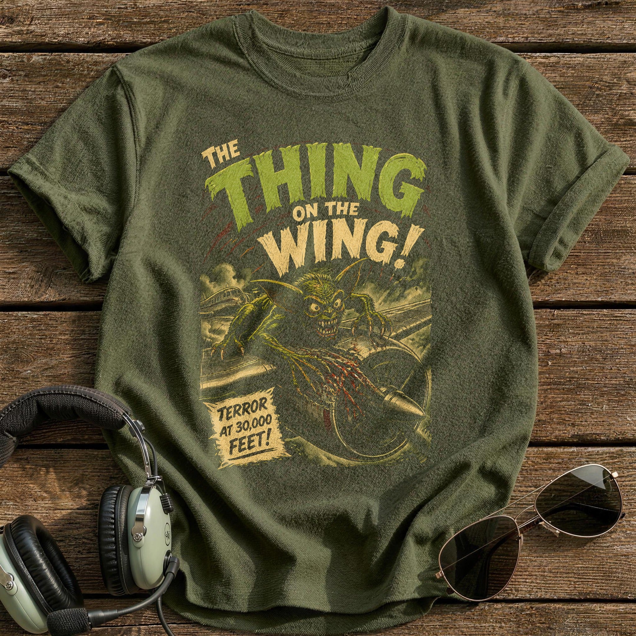 The Thing On The Wing 05 T-Shirt - Military Green