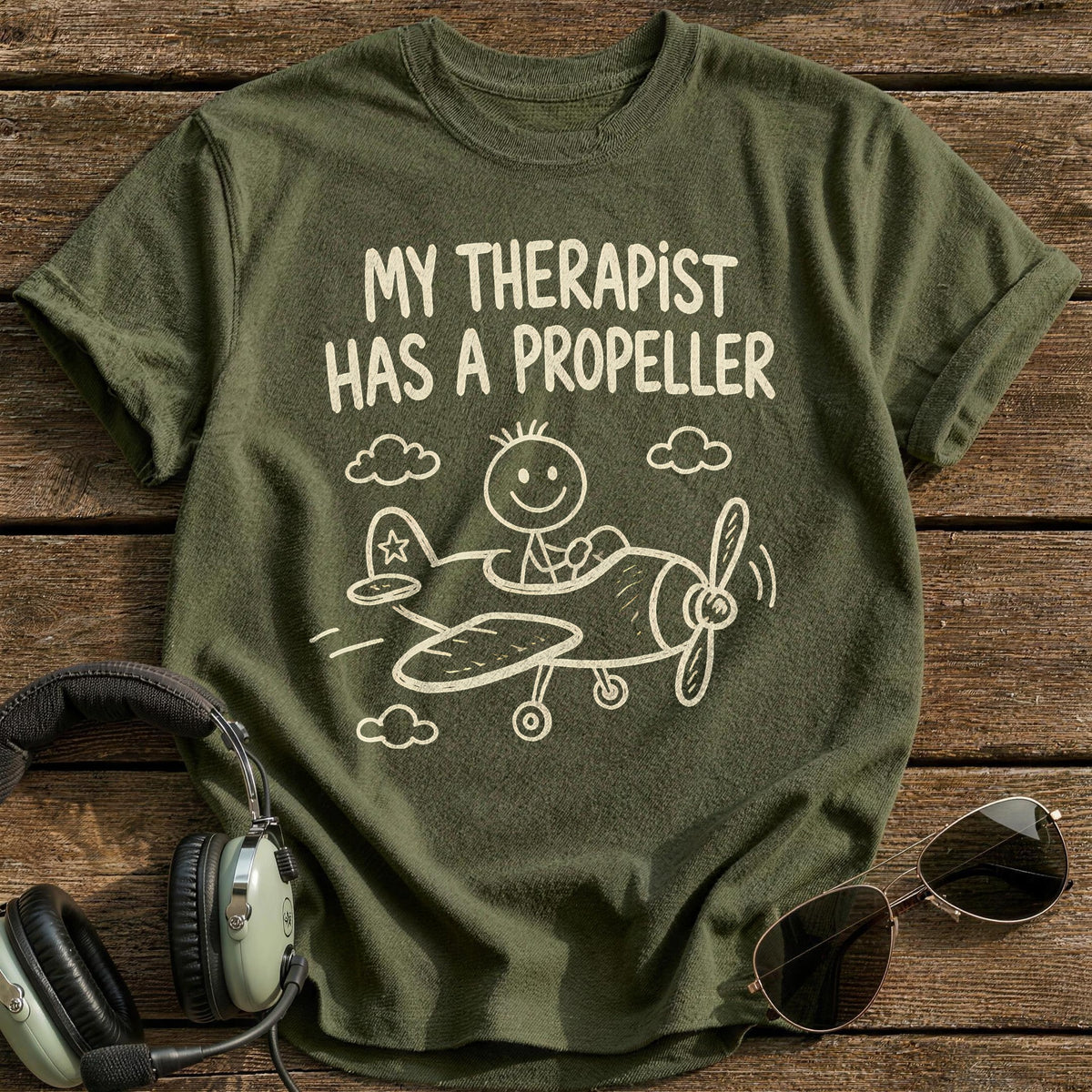 Therapist Propeller 88 T-Shirt - Military Green