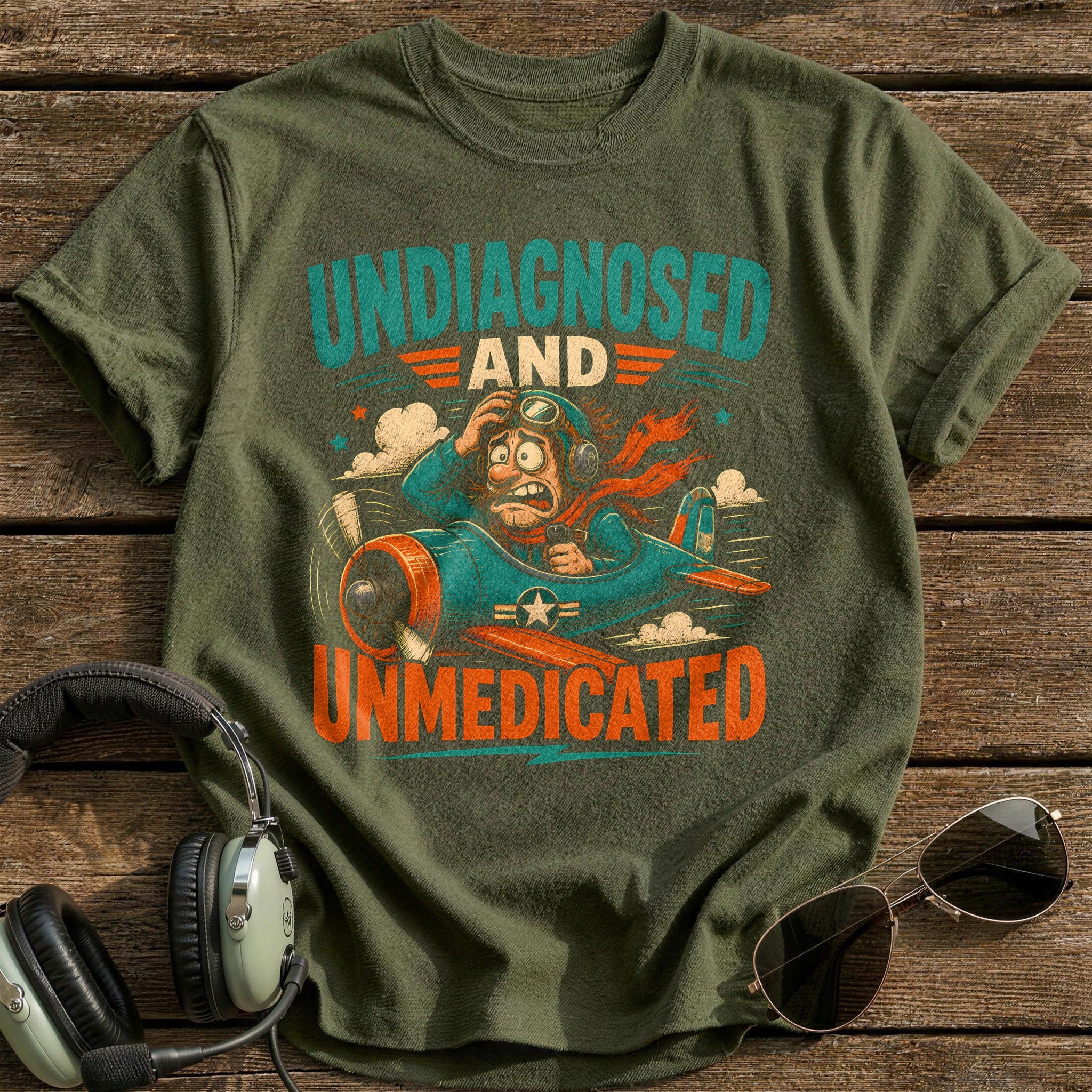 Undiagnosed And Airborne - Military Green