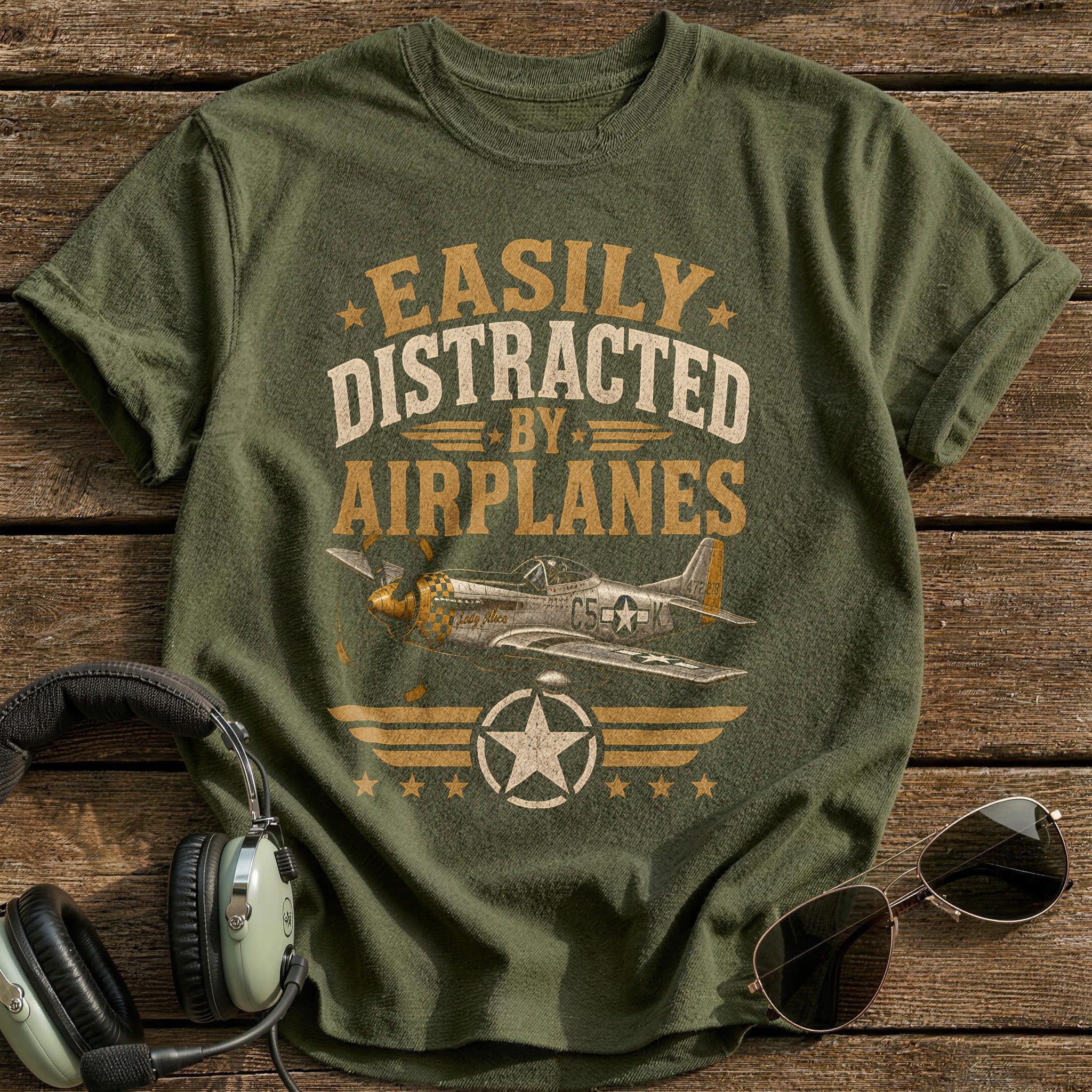 Vintage Mustang Emblem 93 - Military Green