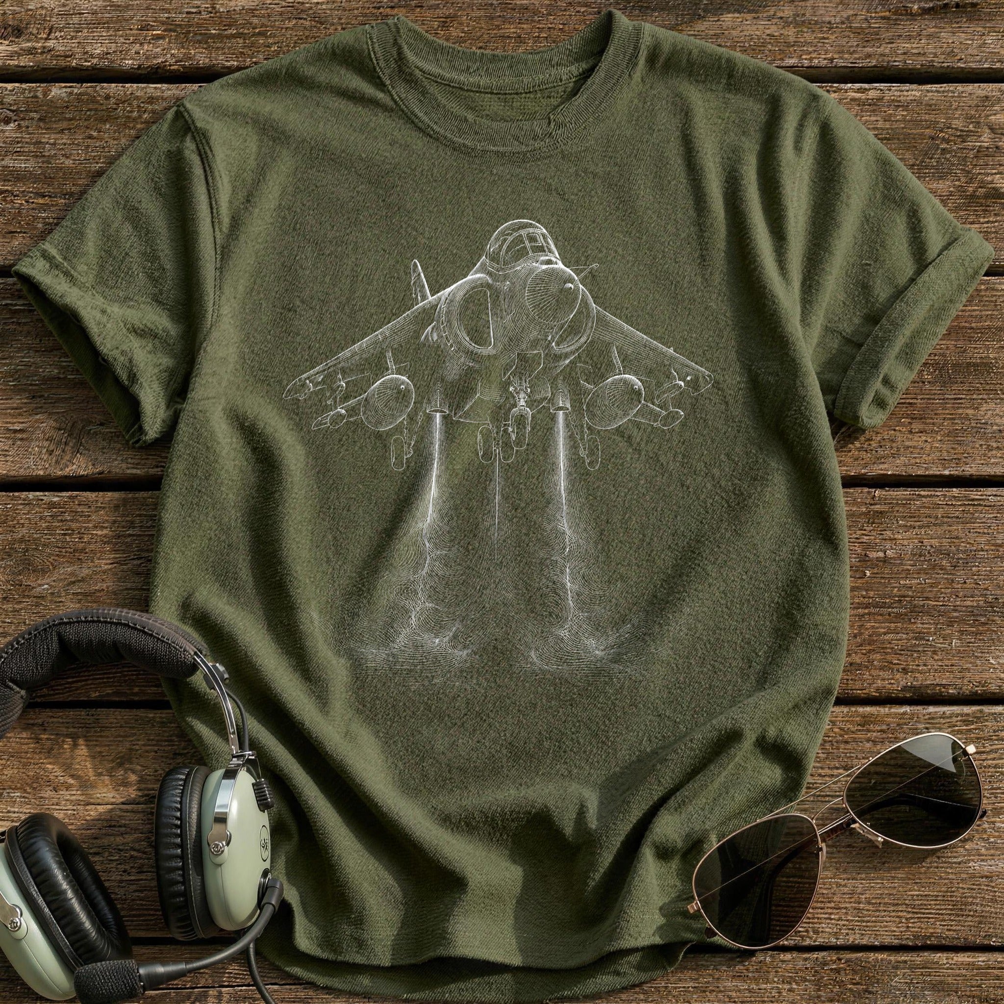 Vtol Jet 17 T-Shirt - Military Green