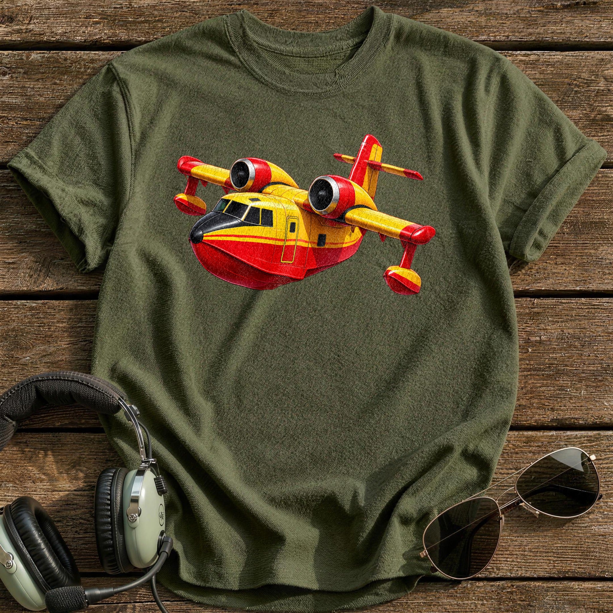 Waterbomber 89 T-Shirt - Military Green