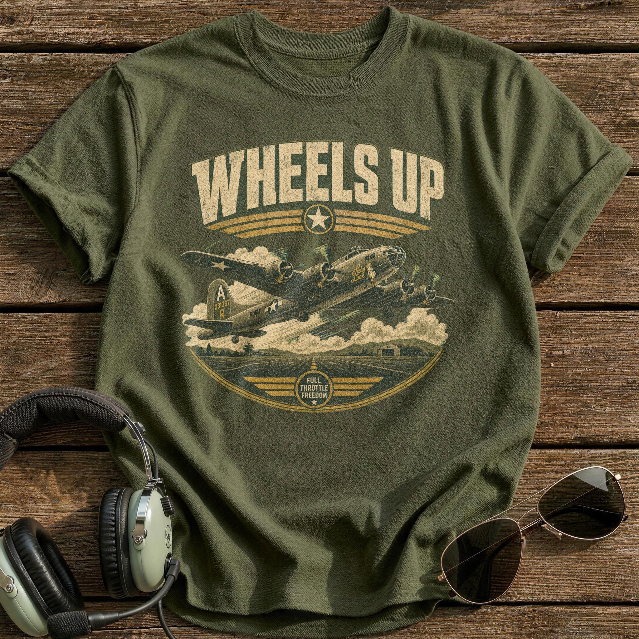 Wheels Up - Military Green