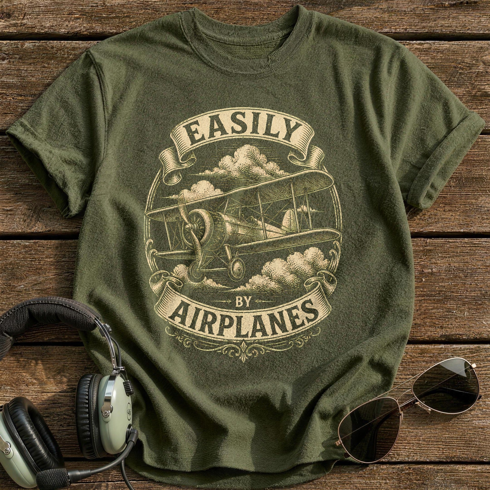 Woodcut Biplane 88 - Military Green