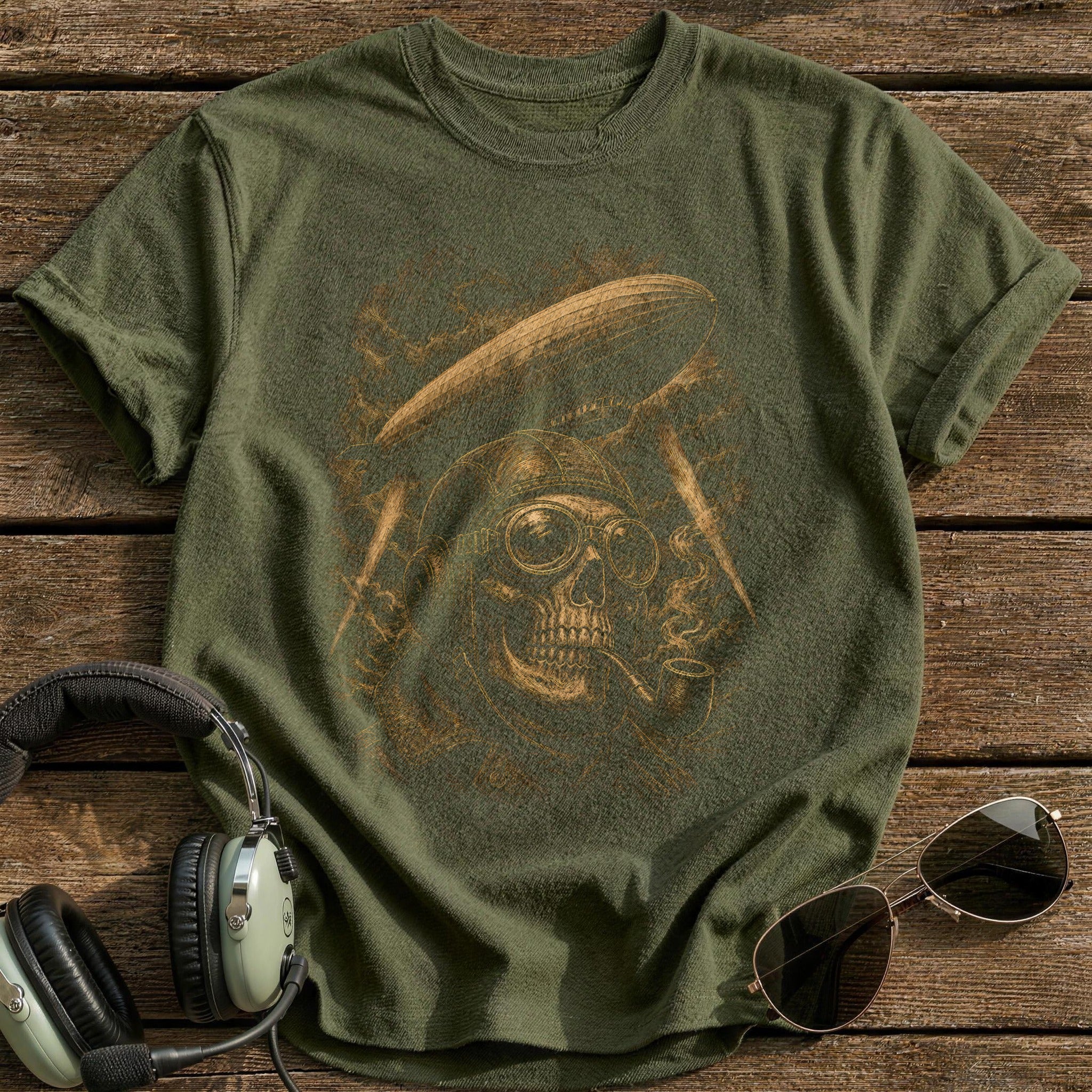 Zeppelin Searchlights 99 T-Shirt - Military Green