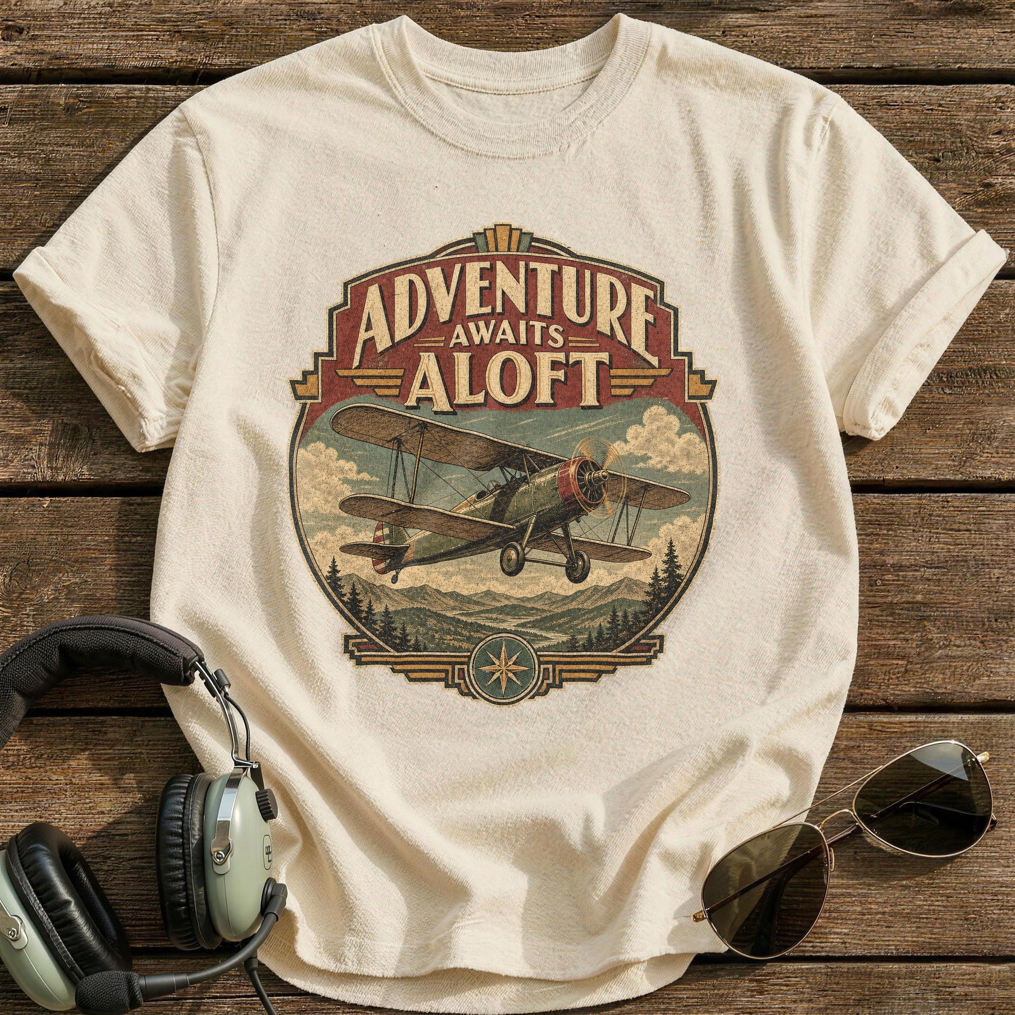 Adventure Awaits Aloft T-Shirt - Natural