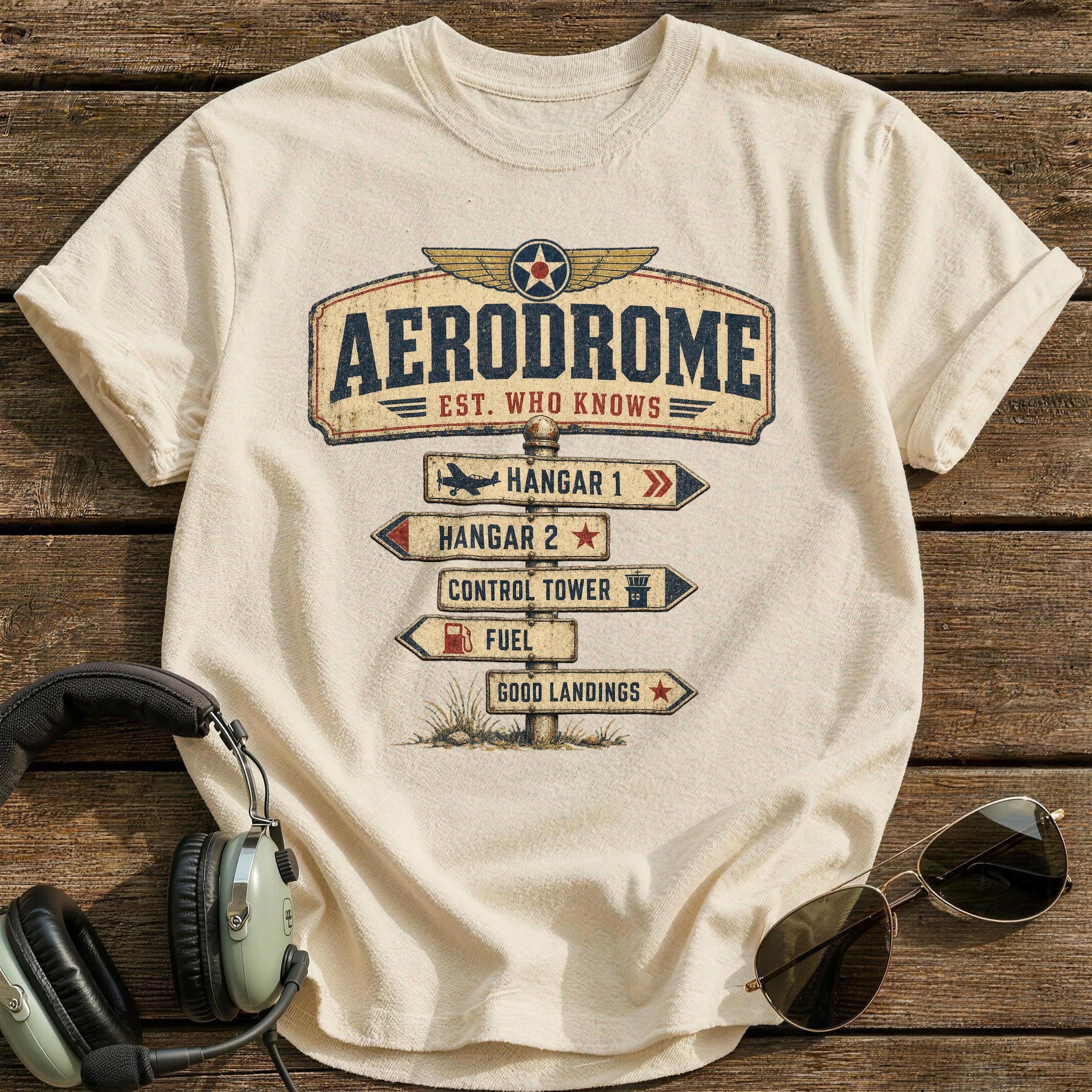 Aerodrome Est Who Knows T-Shirt - Natural