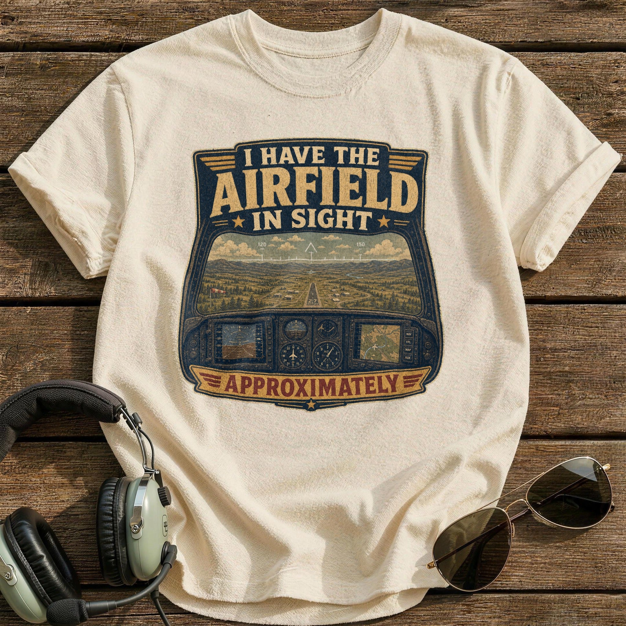 Airfield in Sight T-Shirt - Natural