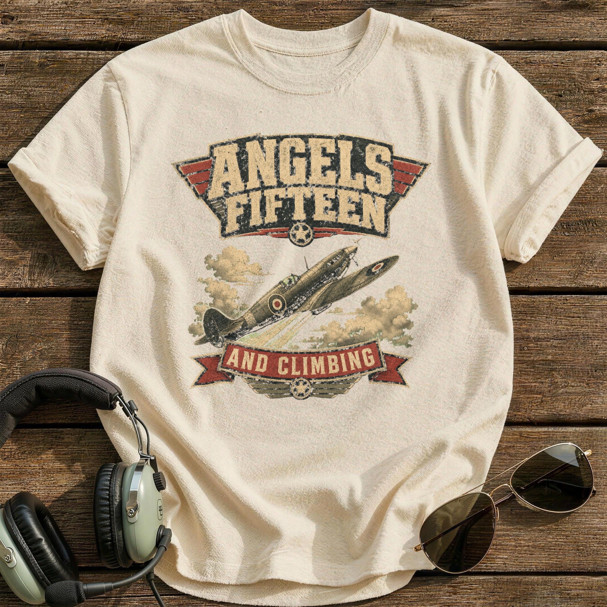 Angels Fifteen and Climbing T-Shirt - Natural