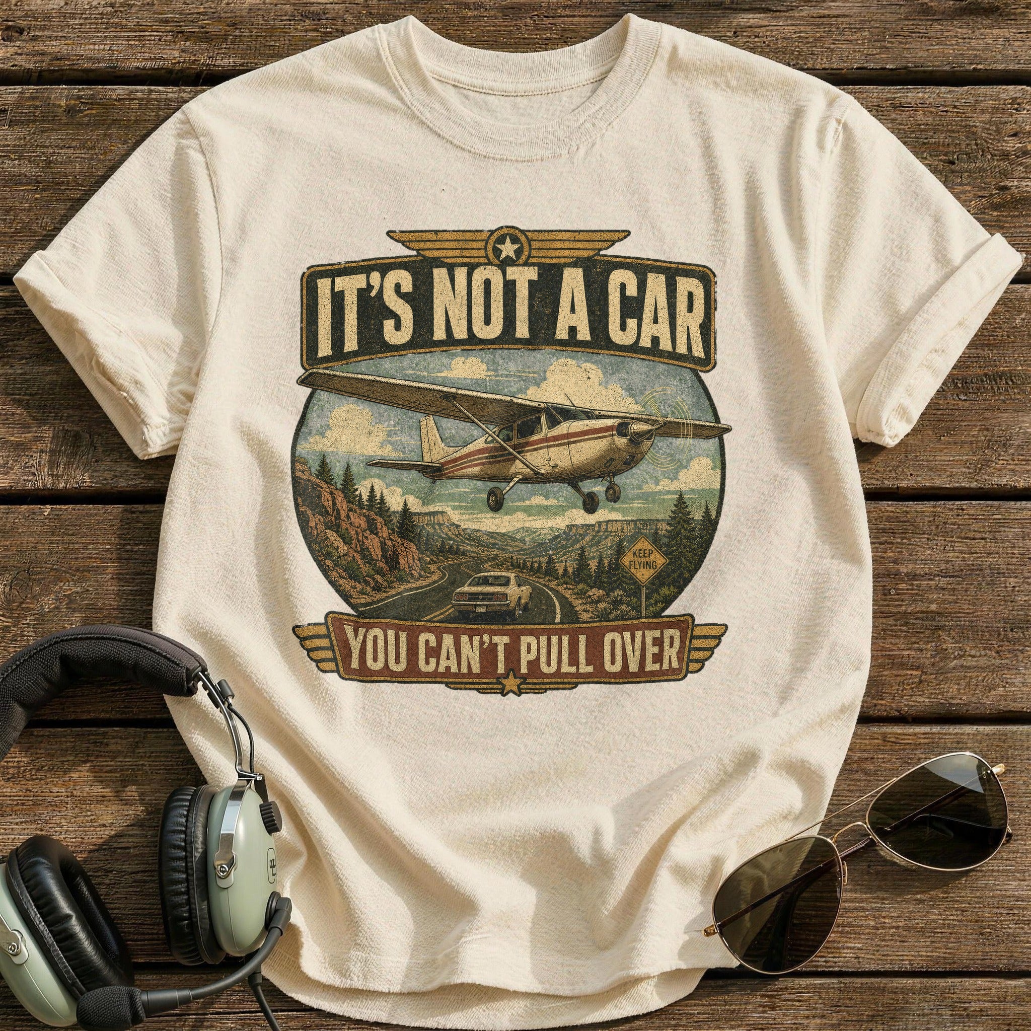 Can't Pull Over T-Shirt - Natural