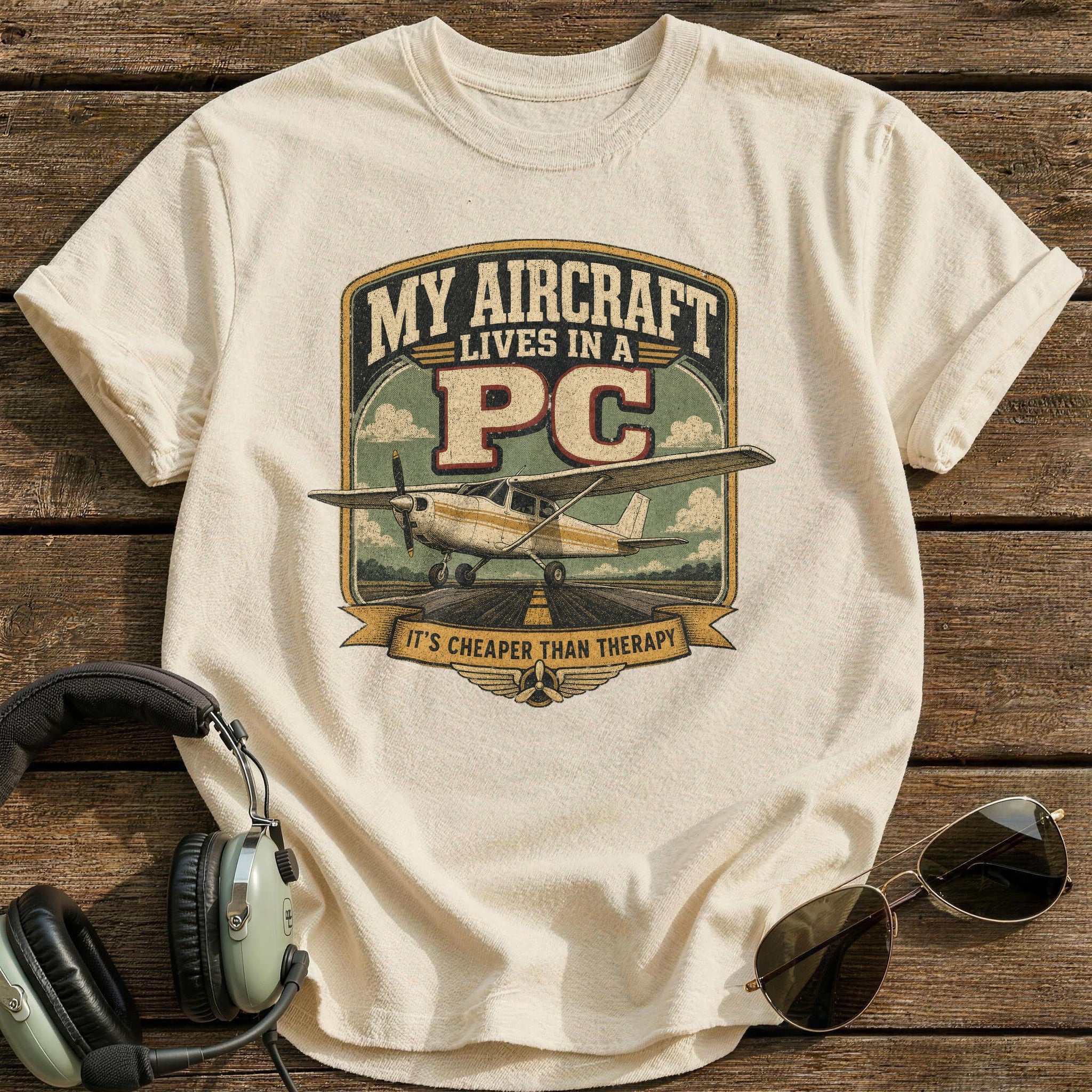 Cheaper Than Therapy T-Shirt - Natural