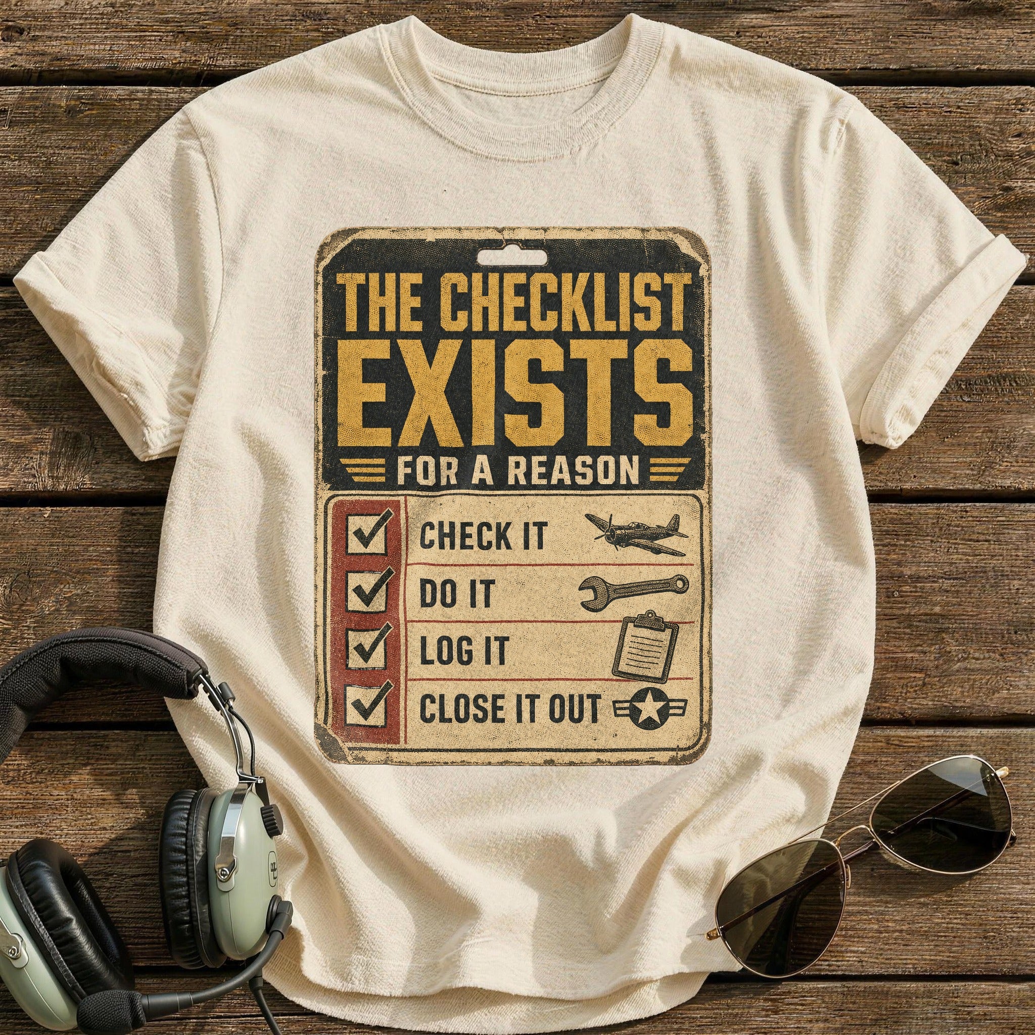 Checklist Protocol T-Shirt - Natural